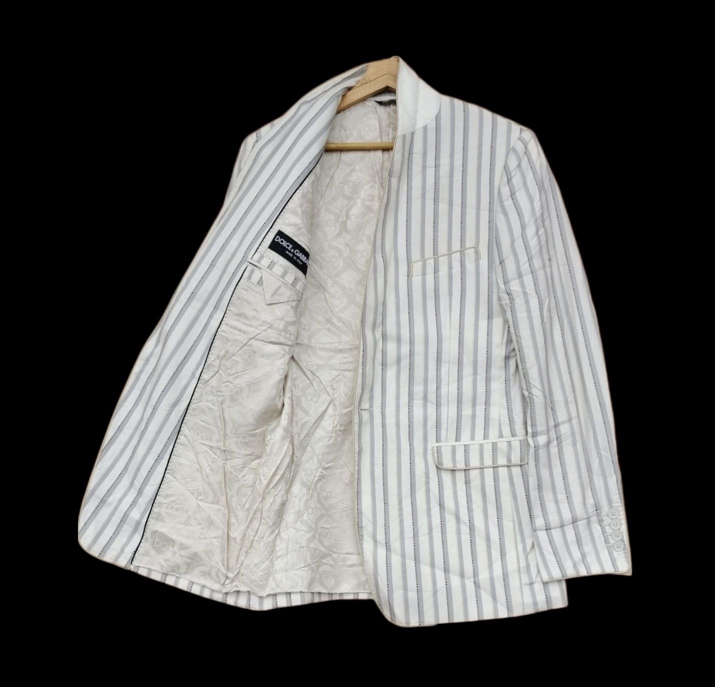 Dolce & Gabbana Vintage Dolce and Gabbana Gold White Blazer Jacket Size US S / EU 44-46 / 1 - 11 Thumbnail