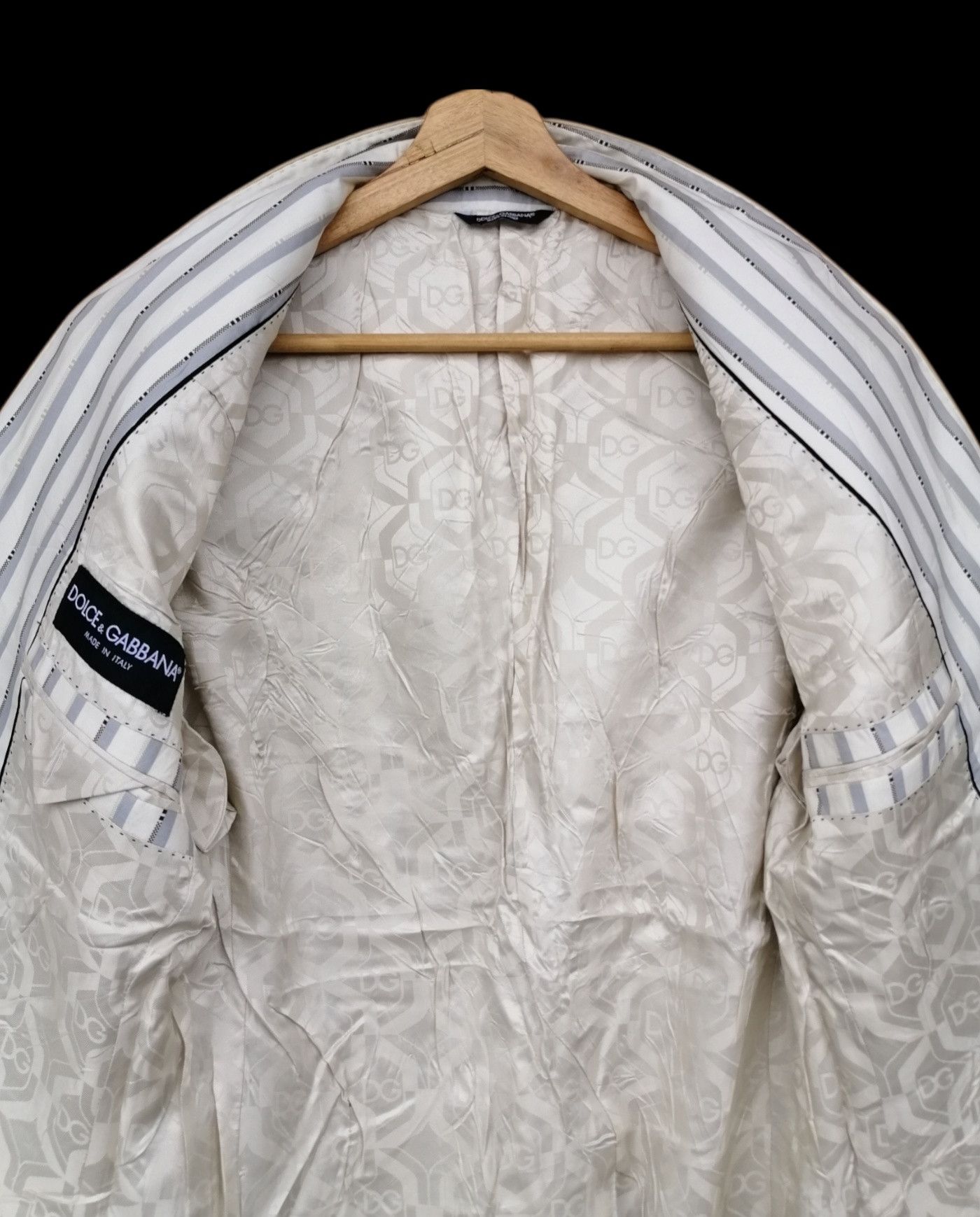 Dolce & Gabbana Vintage Dolce and Gabbana Gold White Blazer Jacket Size US S / EU 44-46 / 1 - 12 Thumbnail
