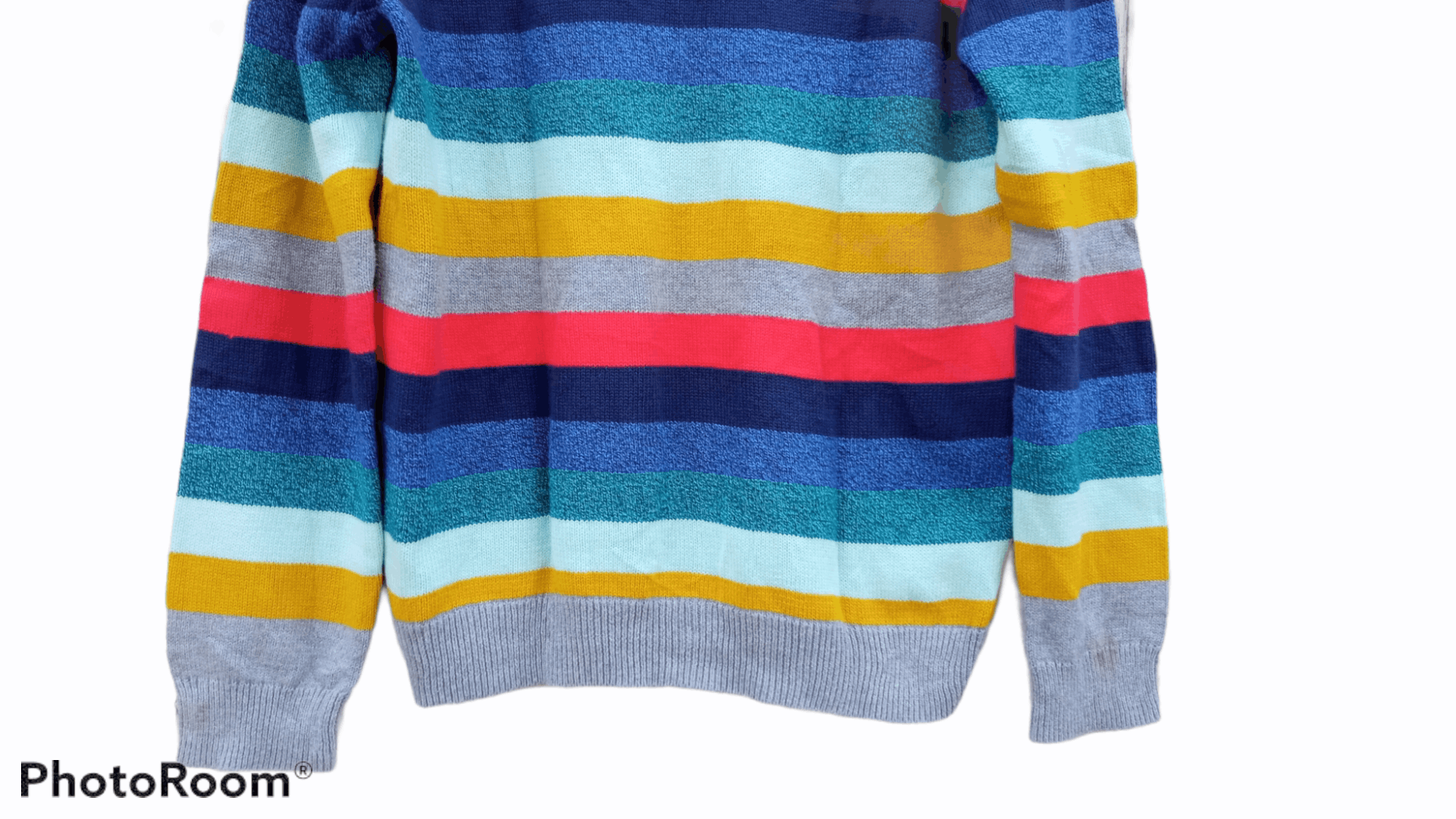 Gap × Japanese Brand 🔥🔥GAP Kids Multicolor Rainbow Border Striped Sweatshirt Size US S / EU 44-46 / 1 - 7 Thumbnail