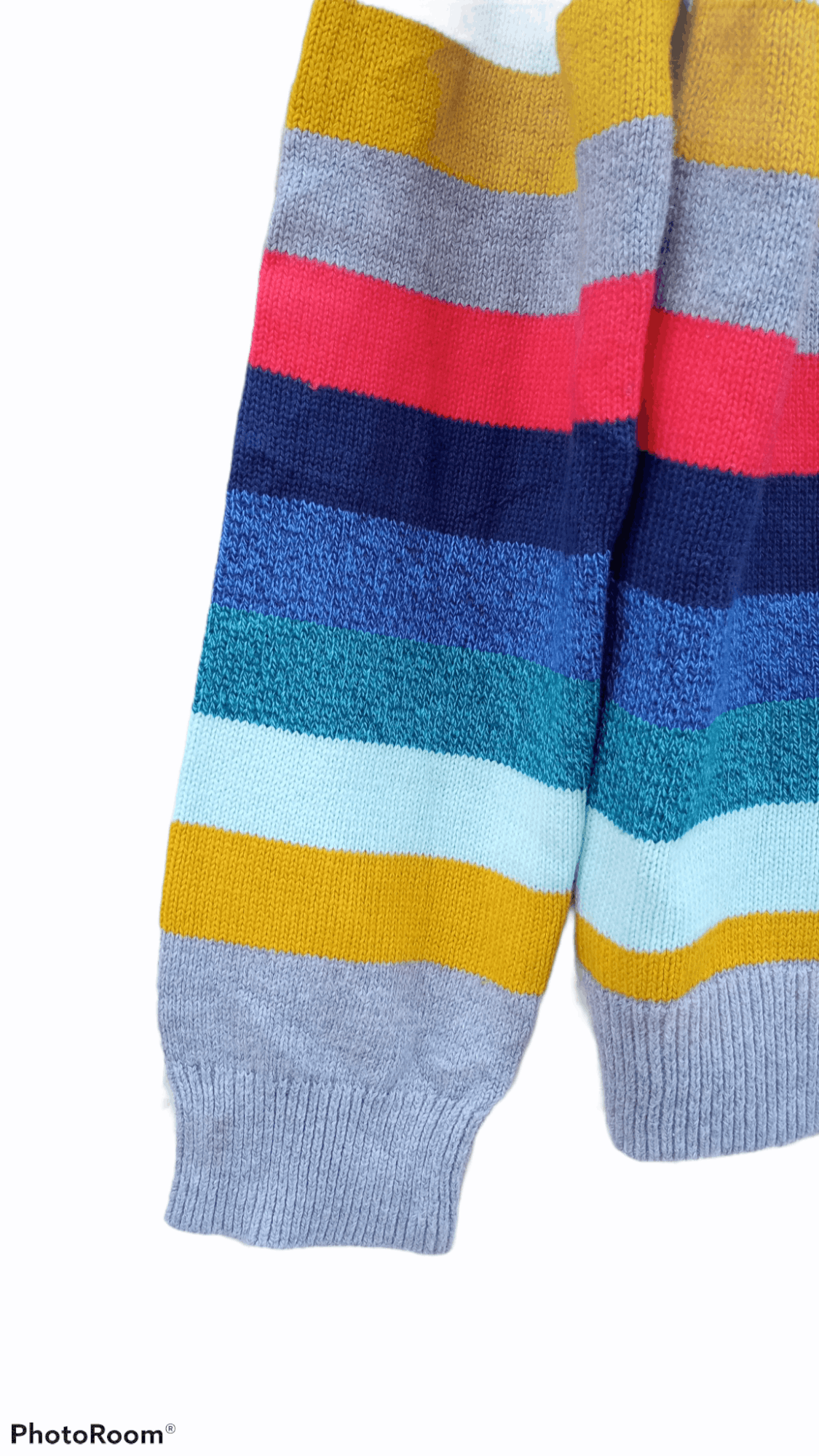 Gap × Japanese Brand 🔥🔥GAP Kids Multicolor Rainbow Border Striped Sweatshirt Size US S / EU 44-46 / 1 - 13 Thumbnail