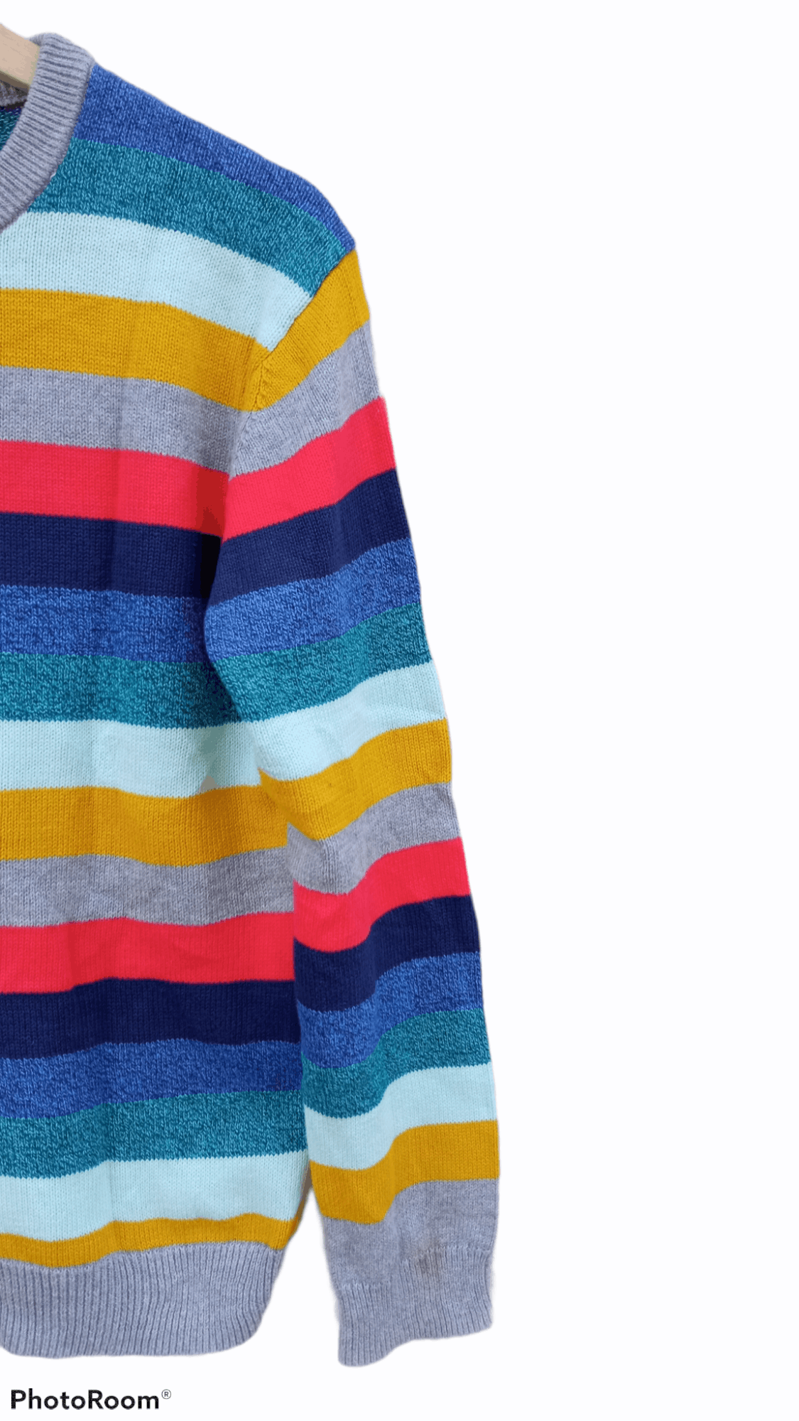 Gap × Japanese Brand 🔥🔥GAP Kids Multicolor Rainbow Border Striped Sweatshirt Size US S / EU 44-46 / 1 - 10 Thumbnail