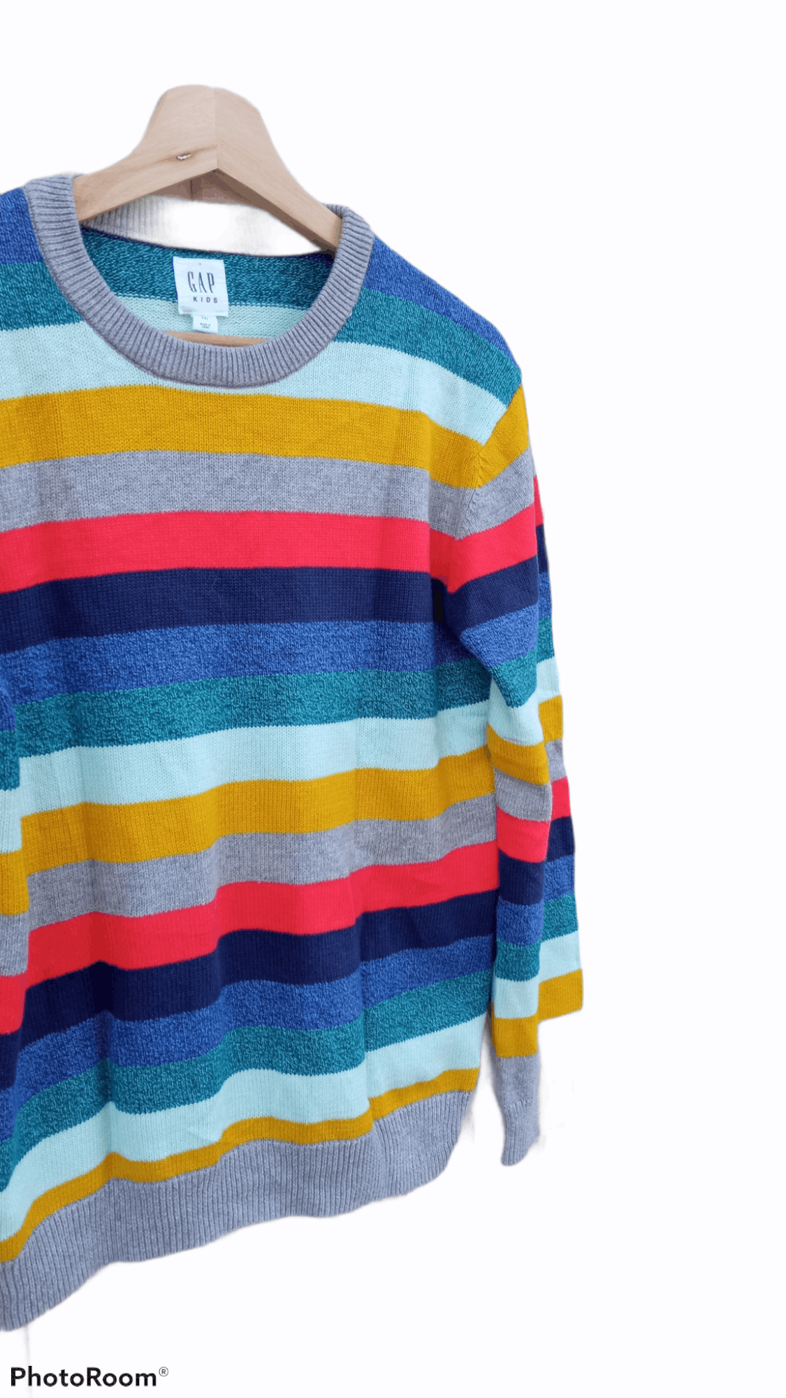Gap × Japanese Brand 🔥🔥GAP Kids Multicolor Rainbow Border Striped Sweatshirt Size US S / EU 44-46 / 1 - 8 Thumbnail
