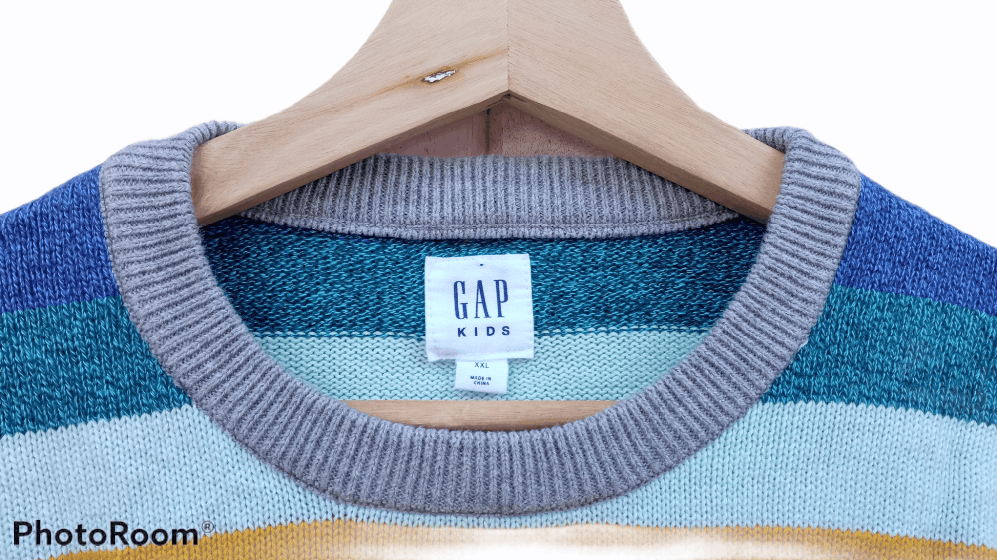 Gap × Japanese Brand 🔥🔥GAP Kids Multicolor Rainbow Border Striped Sweatshirt Size US S / EU 44-46 / 1 - 15 Thumbnail
