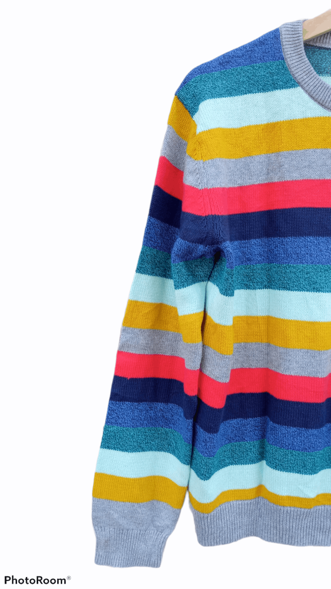 Gap × Japanese Brand 🔥🔥GAP Kids Multicolor Rainbow Border Striped Sweatshirt Size US S / EU 44-46 / 1 - 12 Thumbnail