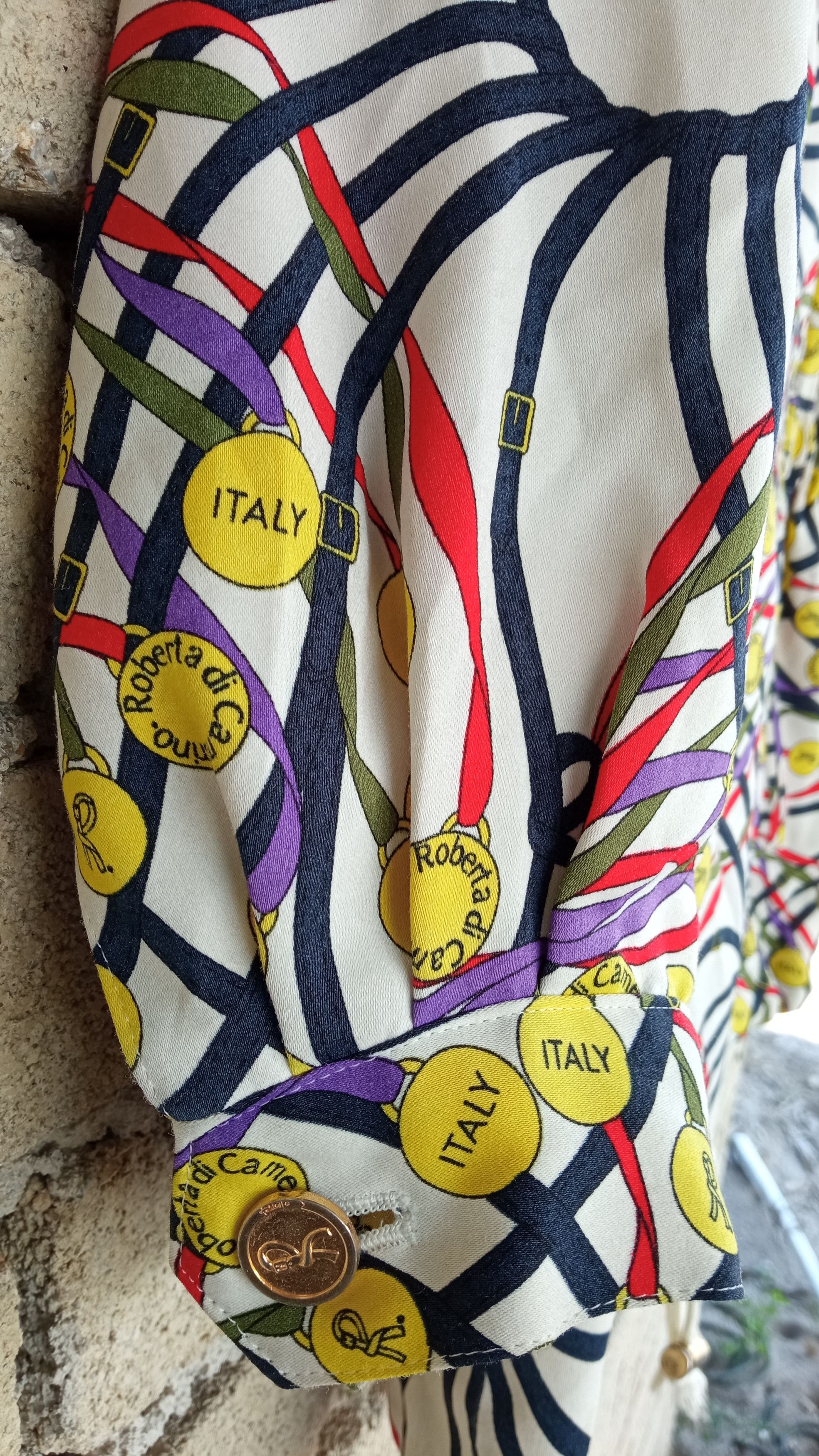 Japanese Brand × Roberta di Camerino × Vintage 🔥🔥Vintage Roberta Di Camerino Full Print Hoodie Jacket Size US L / EU 52-54 / 3 - 4 Thumbnail