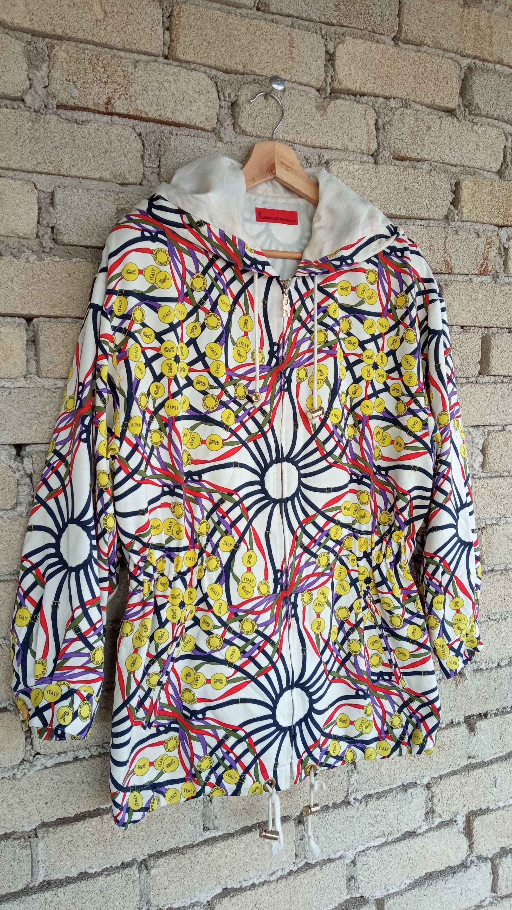 Japanese Brand × Roberta di Camerino × Vintage 🔥🔥Vintage Roberta Di Camerino Full Print Hoodie Jacket Size US L / EU 52-54 / 3 - 1 Thumbnail