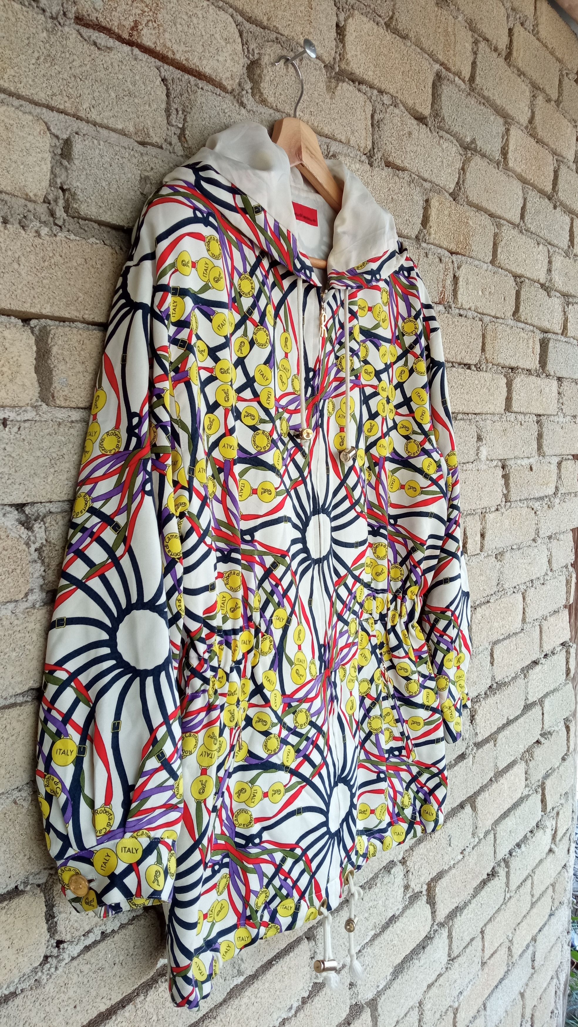 Japanese Brand × Roberta di Camerino × Vintage 🔥🔥Vintage Roberta Di Camerino Full Print Hoodie Jacket Size US L / EU 52-54 / 3 - 3 Thumbnail