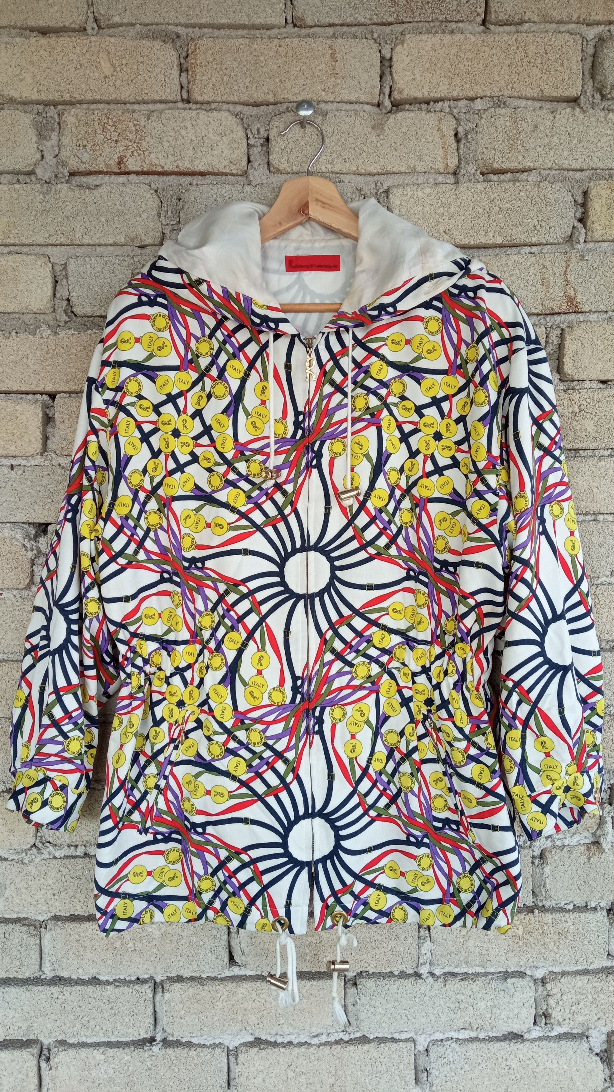 image of Roberta Di Camerino Full Print Hoodie Jacket, Men's (Size Large)