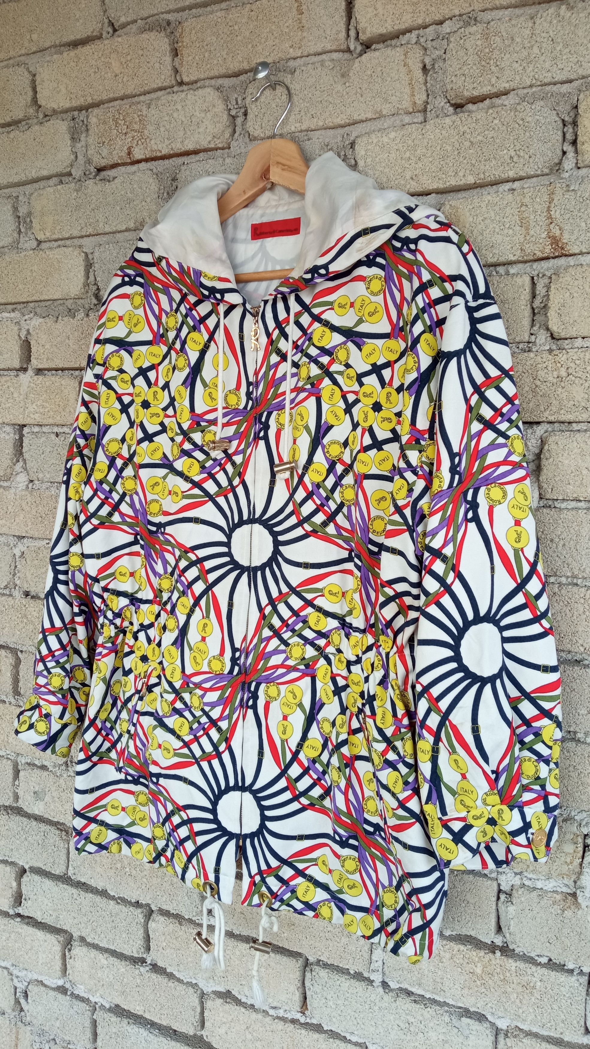 Japanese Brand × Roberta di Camerino × Vintage 🔥🔥Vintage Roberta Di Camerino Full Print Hoodie Jacket Size US L / EU 52-54 / 3 - 2 Thumbnail