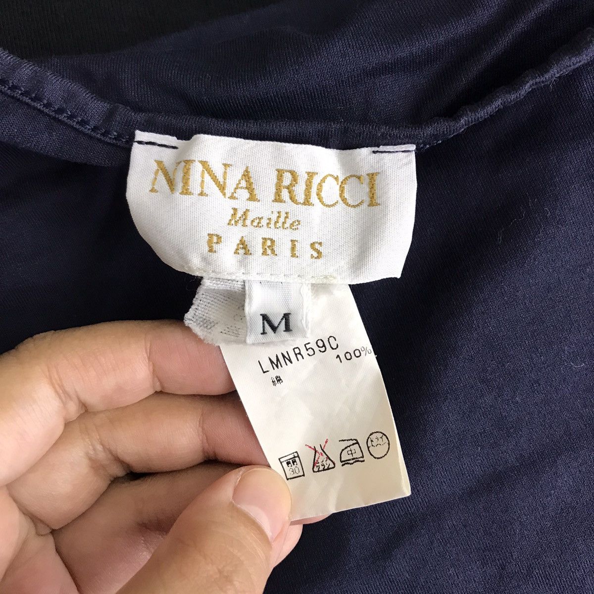Vintage Vintage NINA RICCI MAILLE Paris Blue T Shirt Size US M / EU 48-50 / 2 - 4 Thumbnail