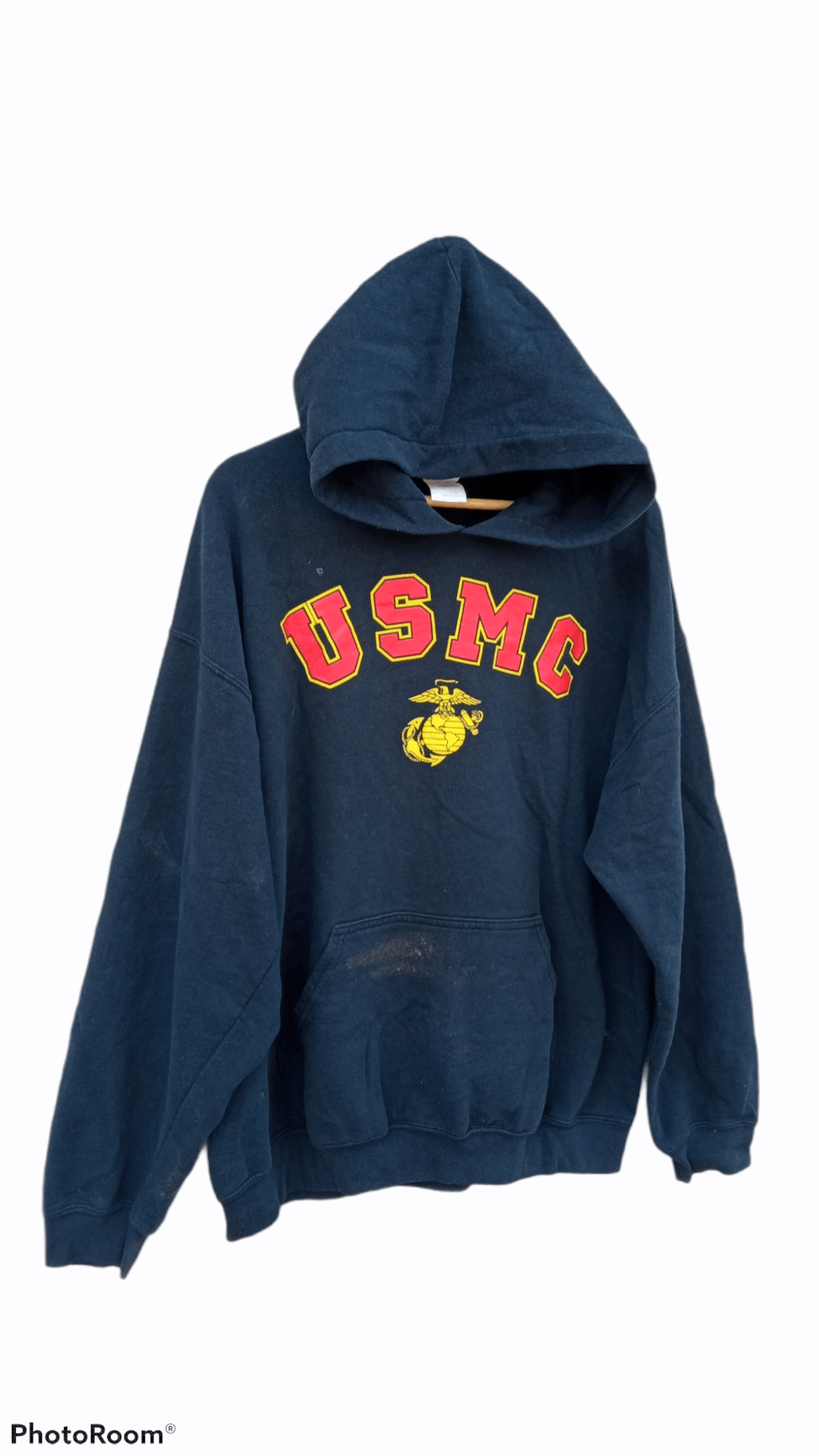 Japanese Brand × Vintage 🔥🔥Vintage 90's USMC Hoodie Jacket Size US L / EU 52-54 / 3 - 2 Thumbnail