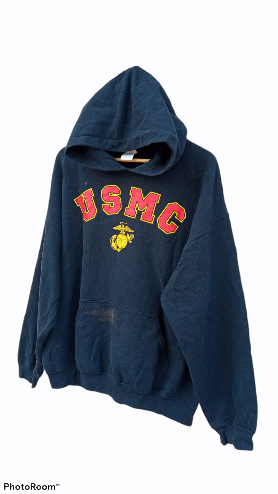 Japanese Brand × Vintage 🔥🔥Vintage 90's USMC Hoodie Jacket Size US L / EU 52-54 / 3 - 3 Thumbnail