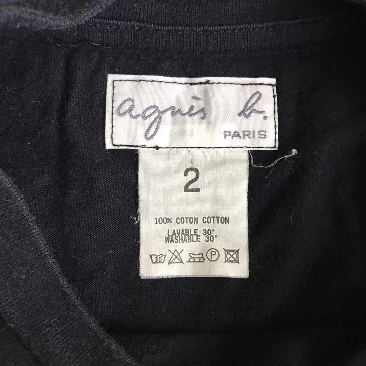 agnes b. AGNES B. Paris Plain Black T Shirt Size US XS / EU 42 / 0 - 3 Thumbnail