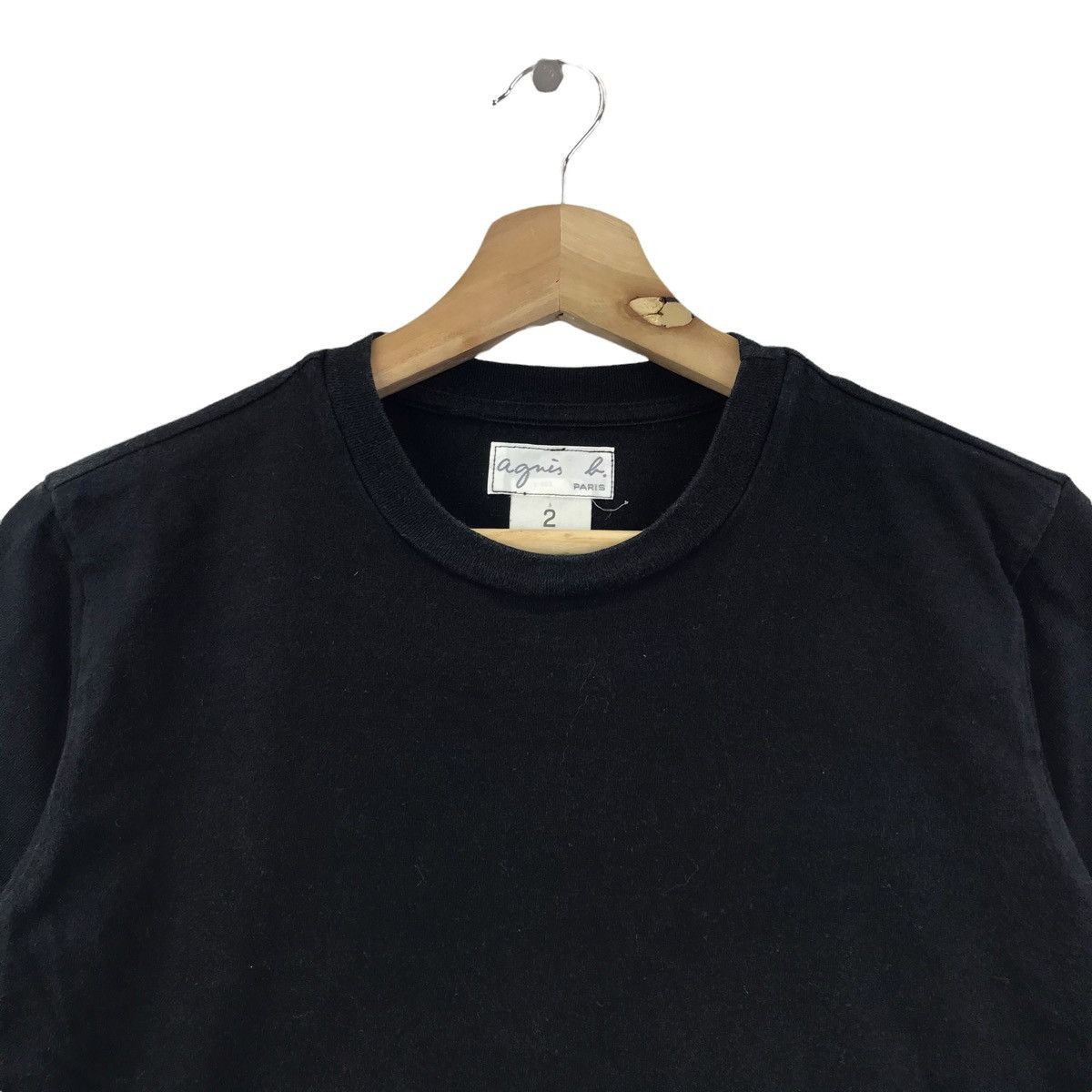 agnes b. AGNES B. Paris Plain Black T Shirt Size US XS / EU 42 / 0 - 2 Thumbnail