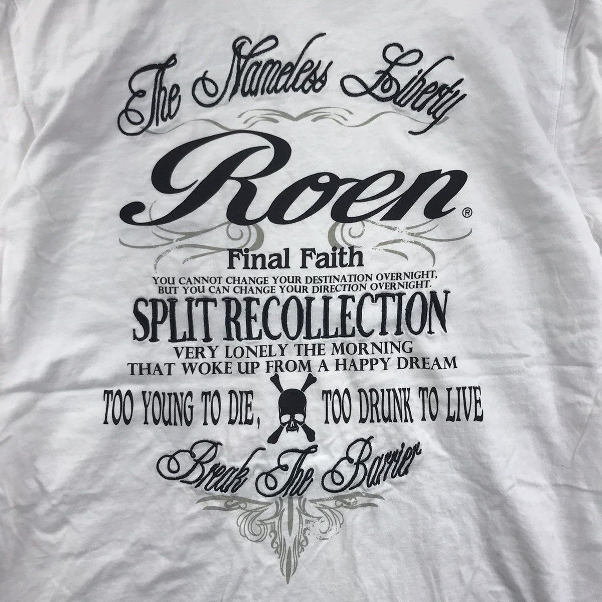 Roen ROEN FINAL FAITH Japanese Brand White T Shirt Size US XL / EU 56 / 4 - 2 Thumbnail