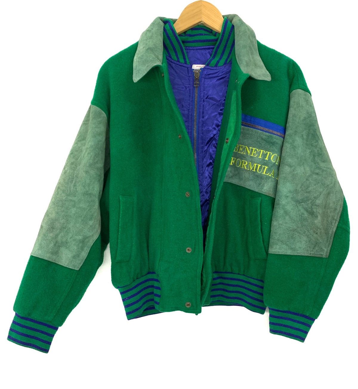 Sports Specialties RARE‼️Benetton Racing Team F1 Leather Varsity Jacket MA-1 Size US M / EU 48-50 / 2 - 6 Thumbnail
