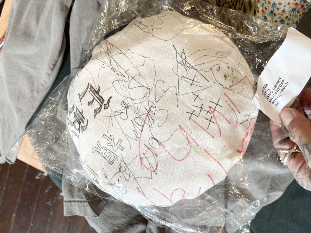 Enfants Riches Deprimes ERD 1/1 HAND DRAWN BY HENRI RUNWAY SAILOR HAT Size ONE SIZE - 4 Thumbnail
