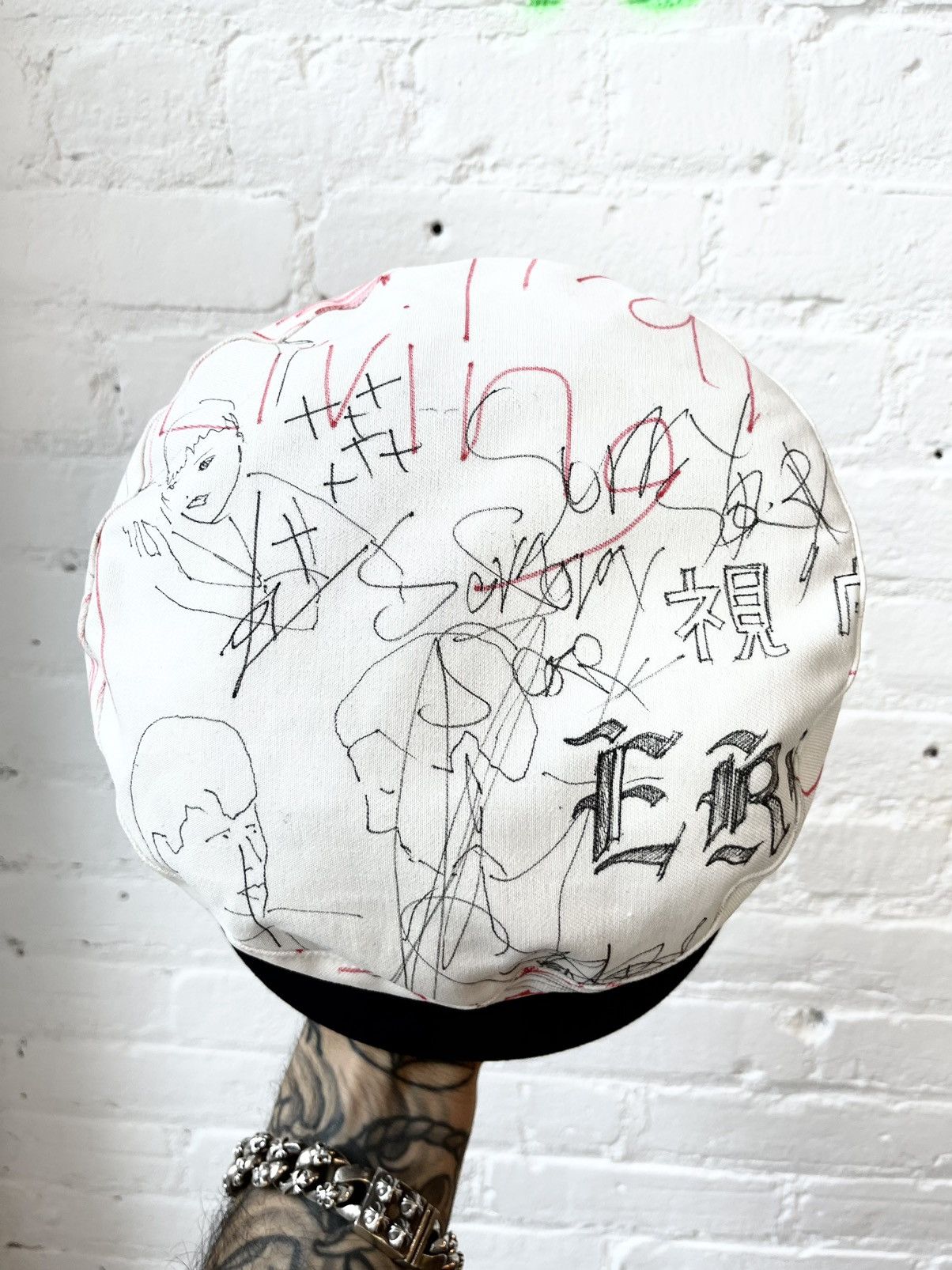 Enfants Riches Deprimes ERD 1/1 HAND DRAWN BY HENRI RUNWAY SAILOR HAT Size ONE SIZE - 6 Thumbnail