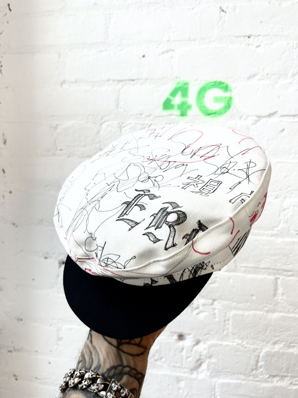 image of Enfants Riches Deprimes Erd 1/1 Hand Drawn By Henri Runway Sailor Hat, Men's
