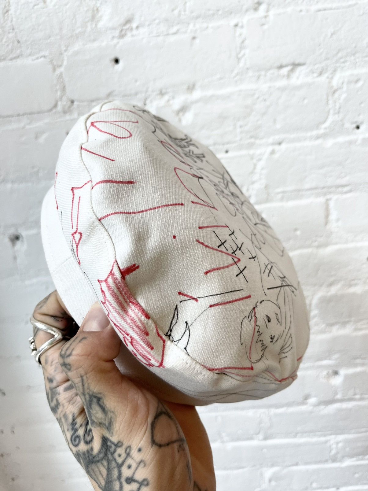 Enfants Riches Deprimes ERD 1/1 HAND DRAWN BY HENRI RUNWAY SAILOR HAT Size ONE SIZE - 10 Thumbnail