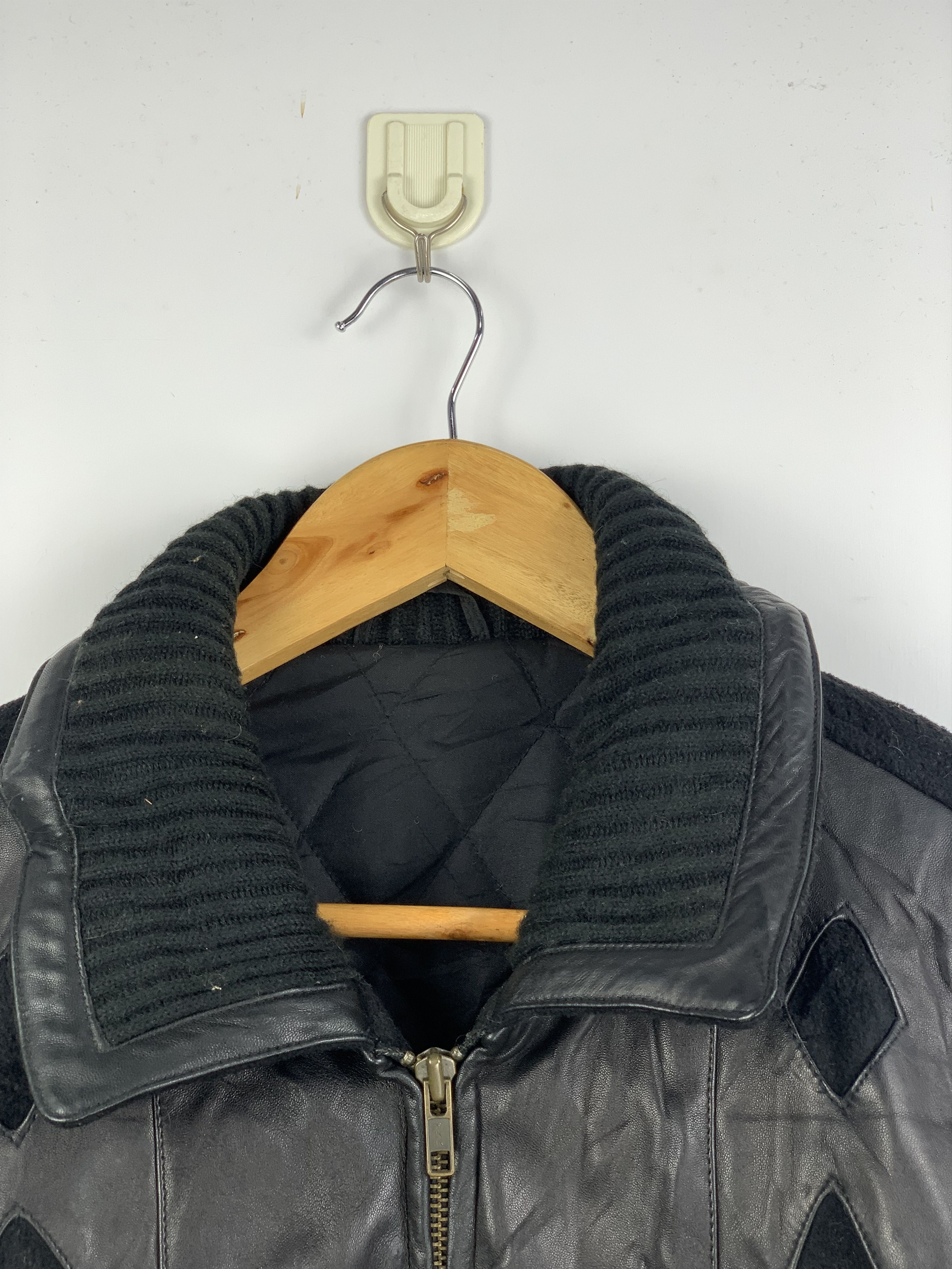 Japanese Brand Vintage Phorika Checkered Fleece Sleeve Zip Up Bomber Jacket Size US L / EU 52-54 / 3 - 2 Thumbnail