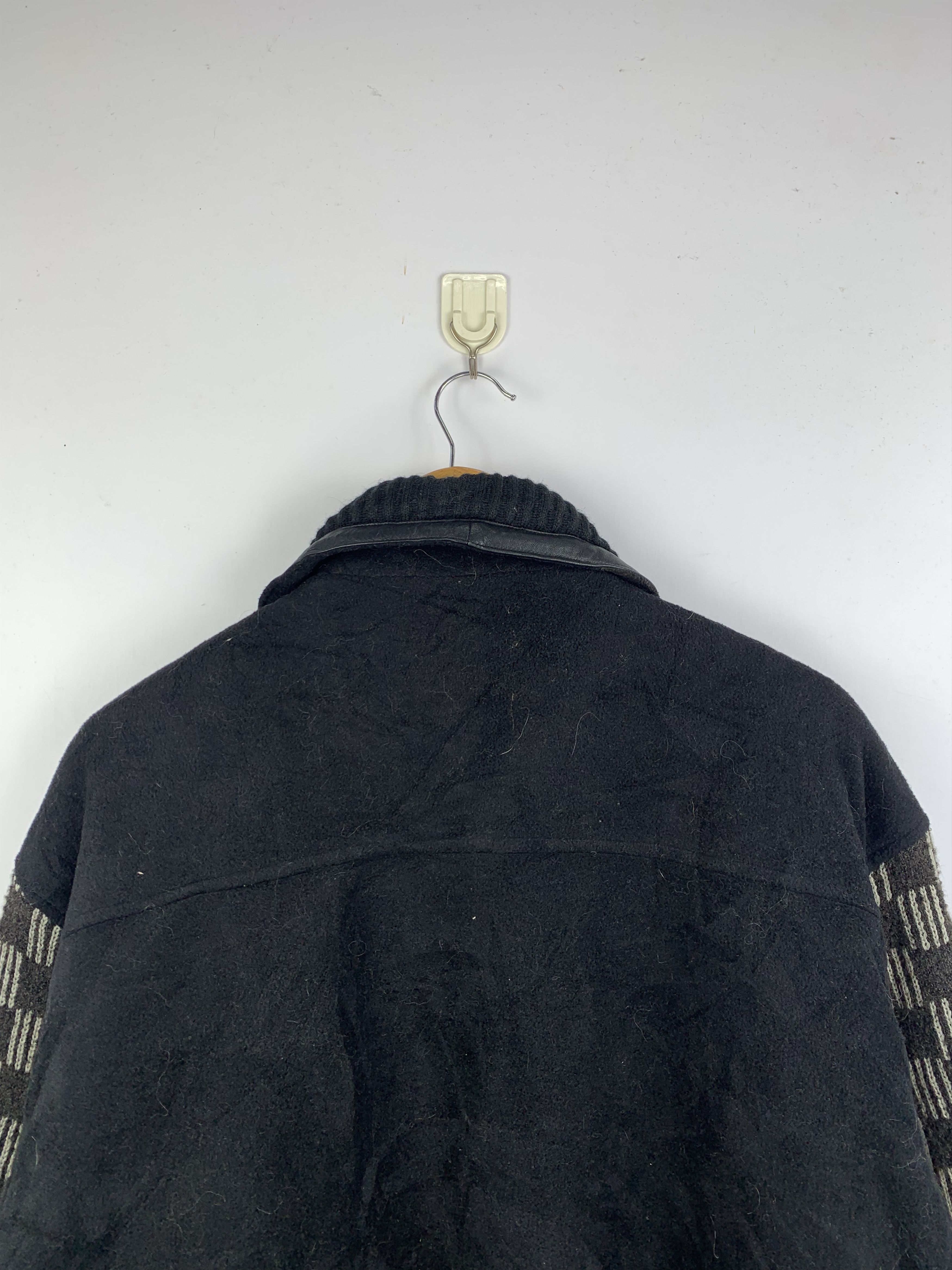 Japanese Brand Vintage Phorika Checkered Fleece Sleeve Zip Up Bomber Jacket Size US L / EU 52-54 / 3 - 5 Thumbnail