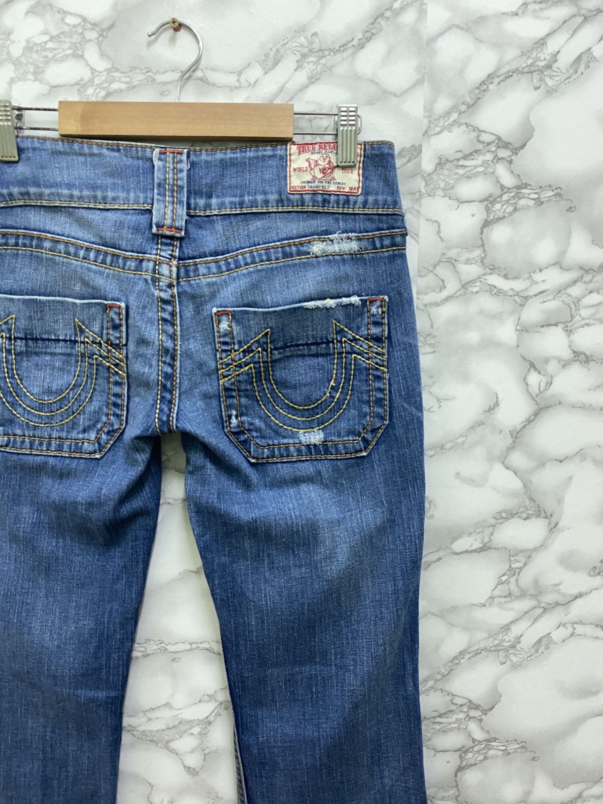 True Religion × Vintage Vintage TRUE RELIGION Sammy Big T Flared Denim Jeans Size US 28 / EU 44 - 11 Thumbnail