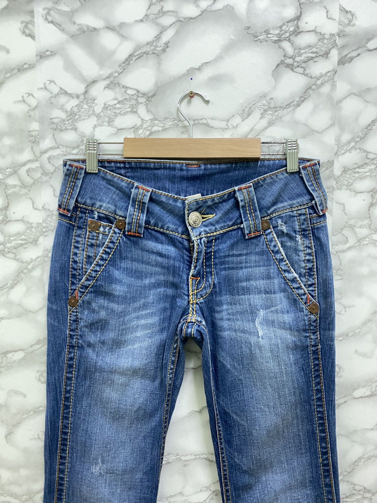 True Religion × Vintage Vintage TRUE RELIGION Sammy Big T Flared Denim Jeans Size US 28 / EU 44 - 3 Thumbnail
