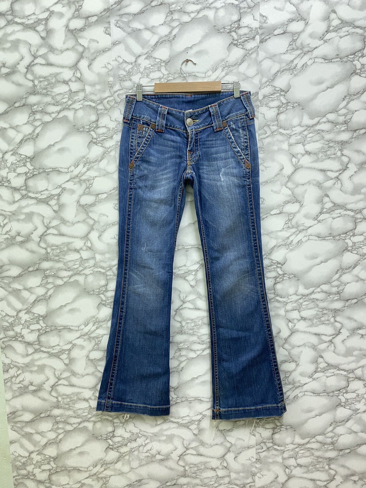 True Religion × Vintage Vintage TRUE RELIGION Sammy Big T Flared Denim Jeans Size US 28 / EU 44 - 2 Thumbnail