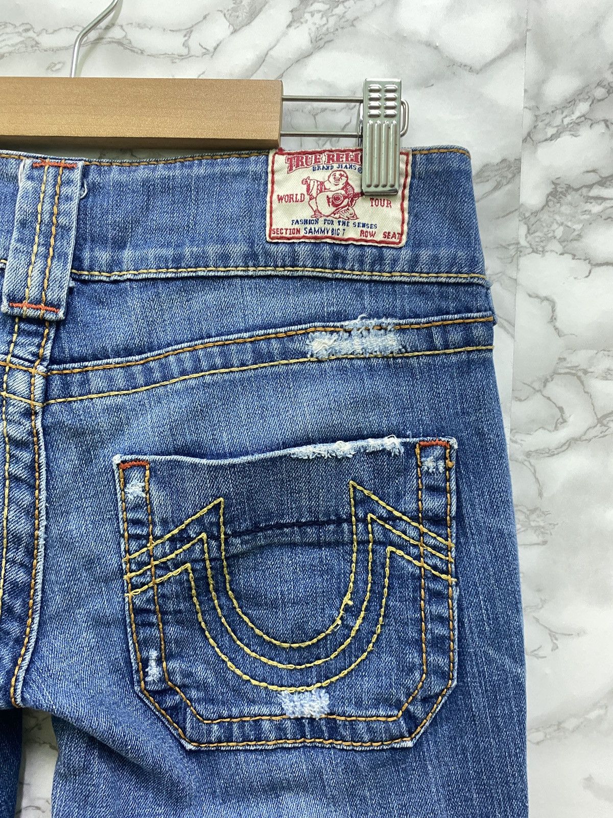 True Religion × Vintage Vintage TRUE RELIGION Sammy Big T Flared Denim Jeans Size US 28 / EU 44 - 15 Thumbnail