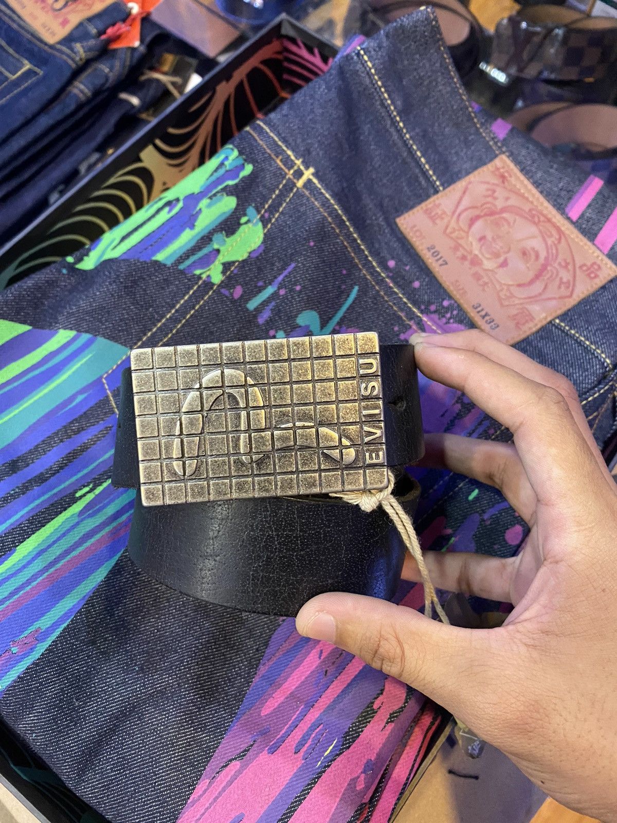 Evisu 🔥GRAIL🇯🇵 EVISU GENUINE LEATHER BELT MADE IN JAPAN Size ONE SIZE - 1 Thumbnail