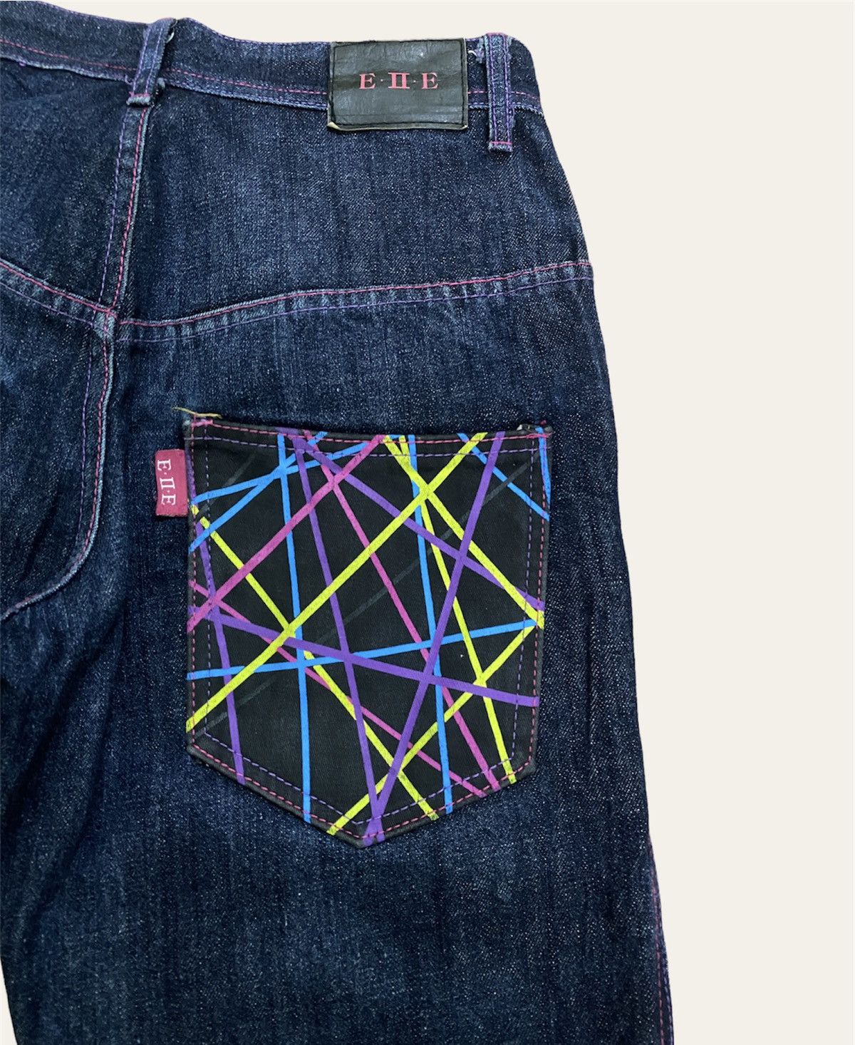 Japanese Brand FAMOUS ELLE CALOURFUL POCKET AND LEG DENIM PANT Size US 28 / EU 44 - 13 Thumbnail