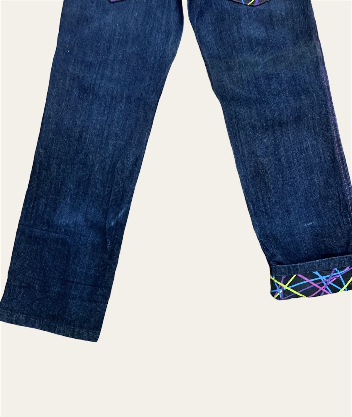 Japanese Brand FAMOUS ELLE CALOURFUL POCKET AND LEG DENIM PANT Size US 28 / EU 44 - 12 Thumbnail