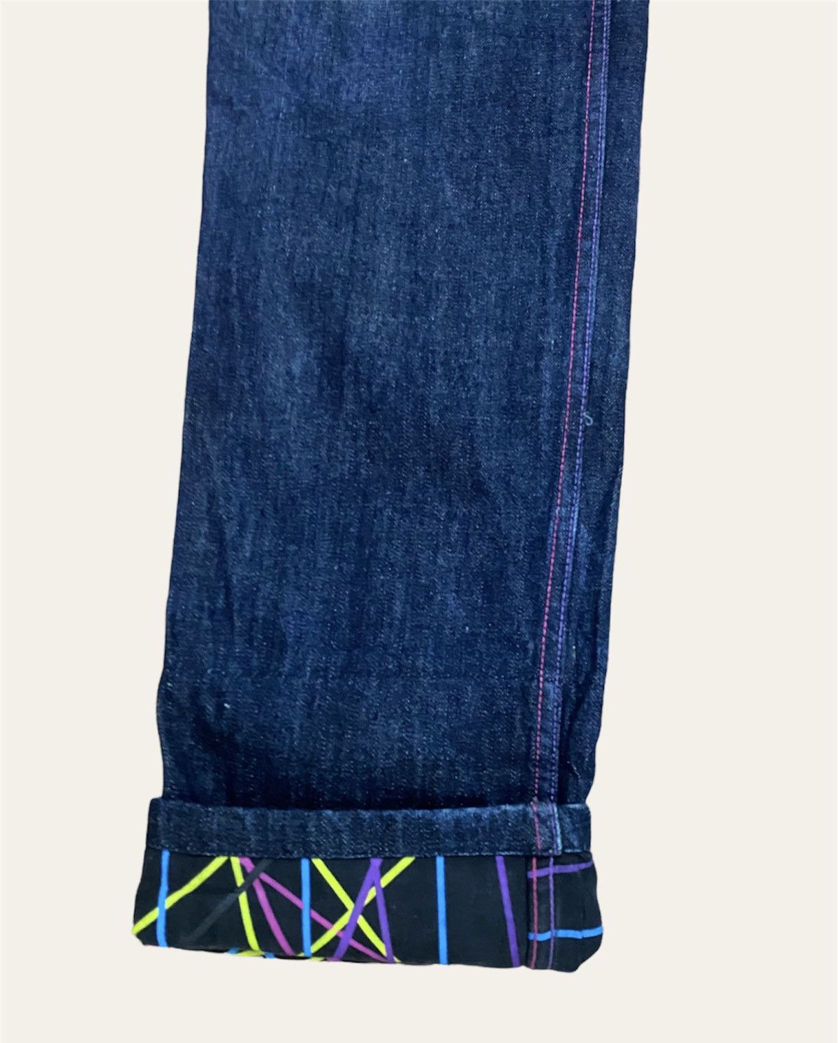 Japanese Brand FAMOUS ELLE CALOURFUL POCKET AND LEG DENIM PANT Size US 28 / EU 44 - 5 Thumbnail