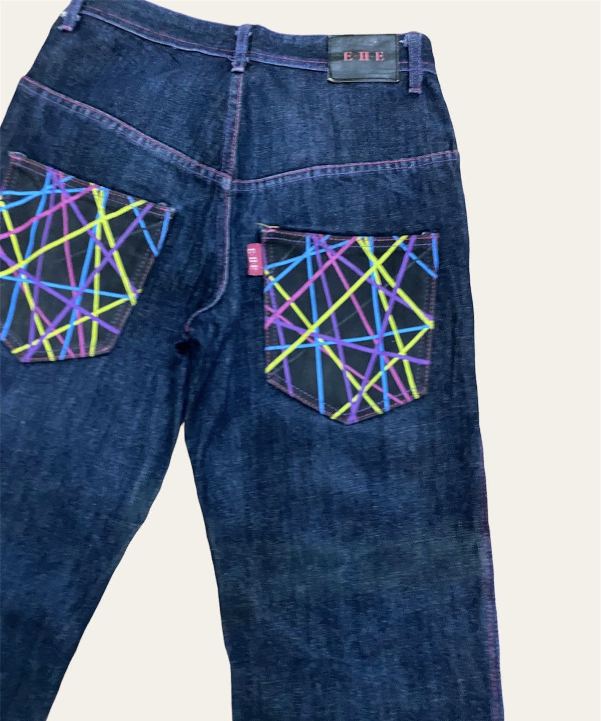 Japanese Brand FAMOUS ELLE CALOURFUL POCKET AND LEG DENIM PANT Size US 28 / EU 44 - 11 Thumbnail