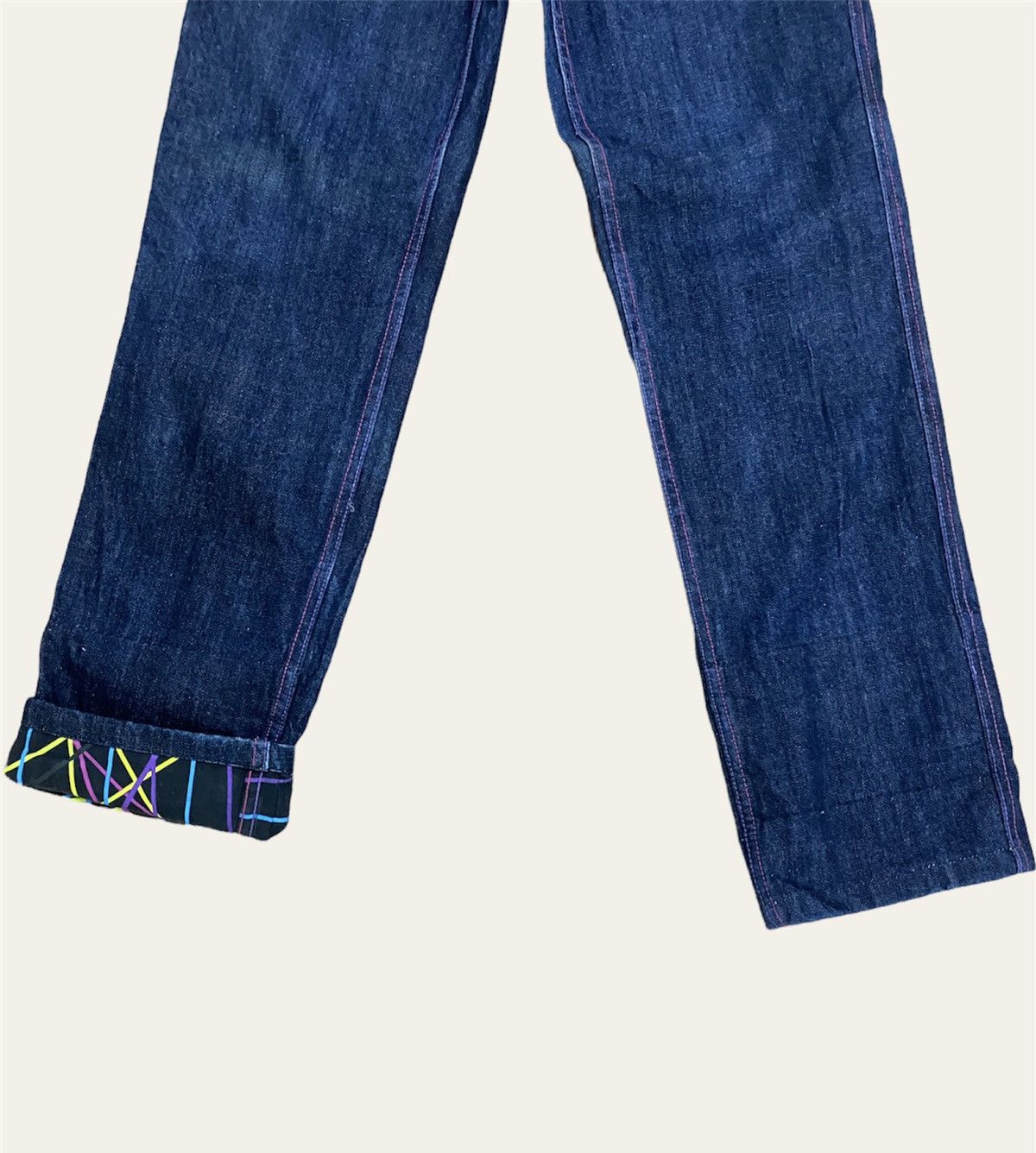 Japanese Brand FAMOUS ELLE CALOURFUL POCKET AND LEG DENIM PANT Size US 28 / EU 44 - 4 Thumbnail