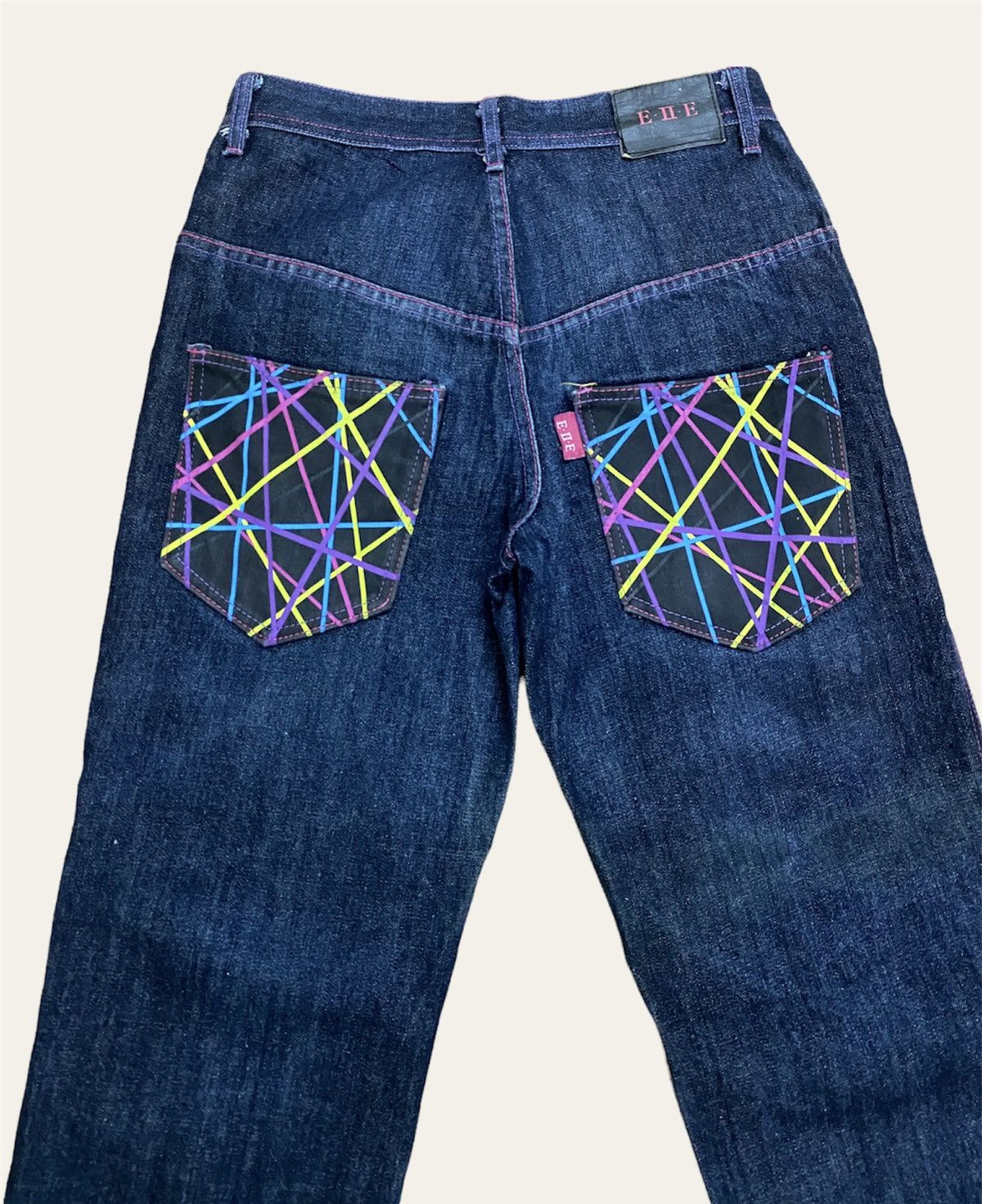 Japanese Brand FAMOUS ELLE CALOURFUL POCKET AND LEG DENIM PANT Size US 28 / EU 44 - 9 Thumbnail