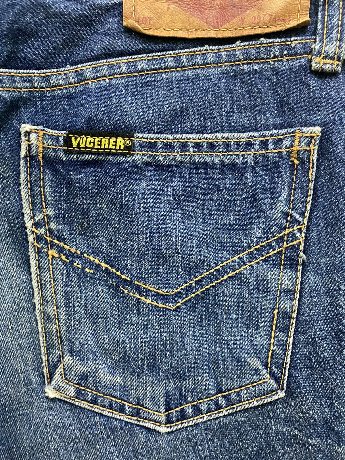 Japanese Brand VINTAGE VIGERER TALON ZIPPER WIDE LEG FLARED DENIM Size US 27 - 13 Thumbnail