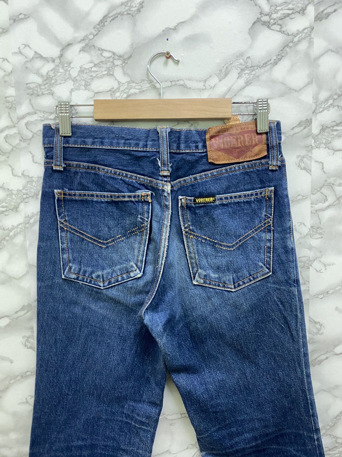 Japanese Brand VINTAGE VIGERER TALON ZIPPER WIDE LEG FLARED DENIM Size US 27 - 8 Thumbnail