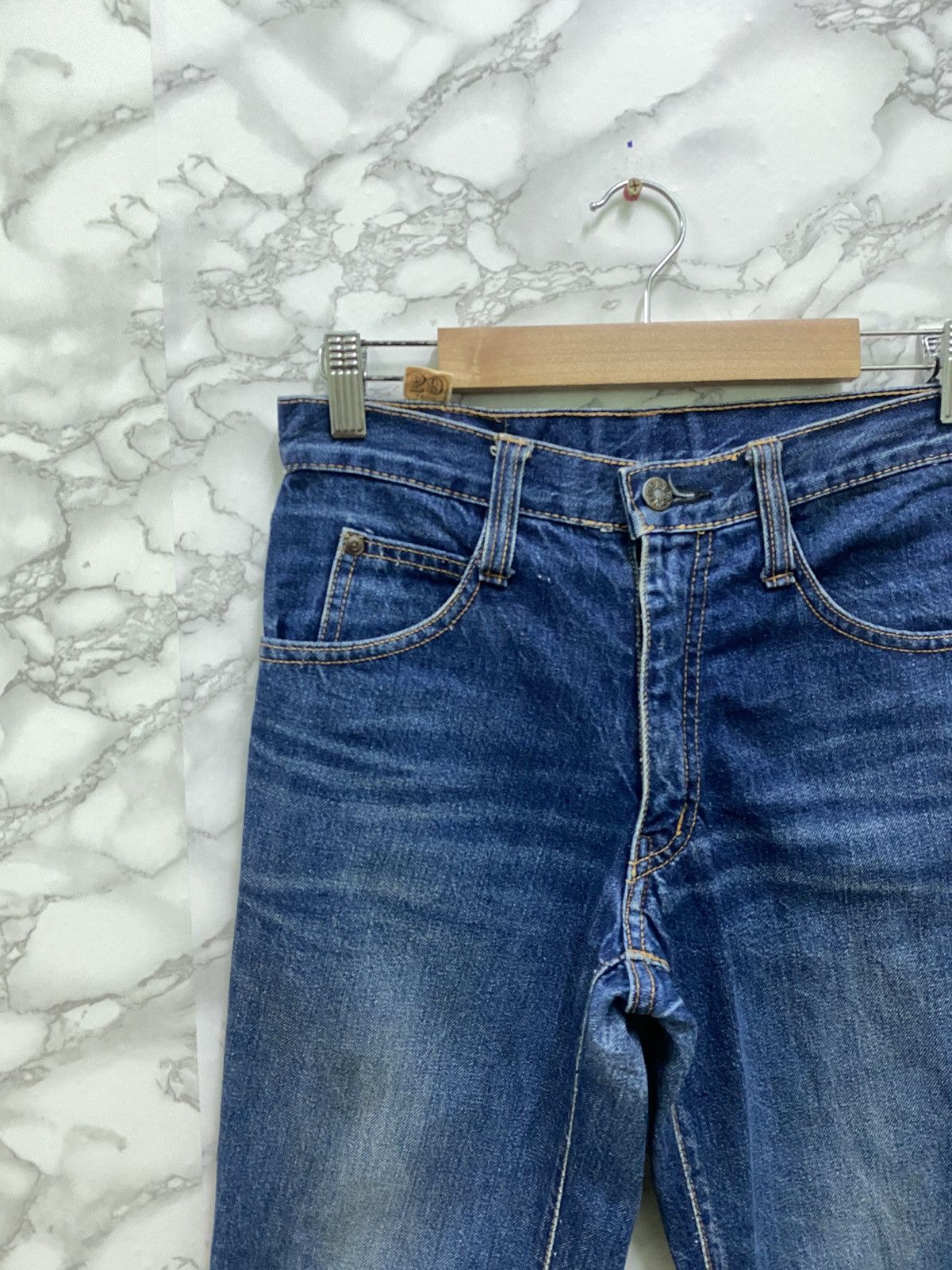 Japanese Brand VINTAGE VIGERER TALON ZIPPER WIDE LEG FLARED DENIM Size US 27 - 4 Thumbnail