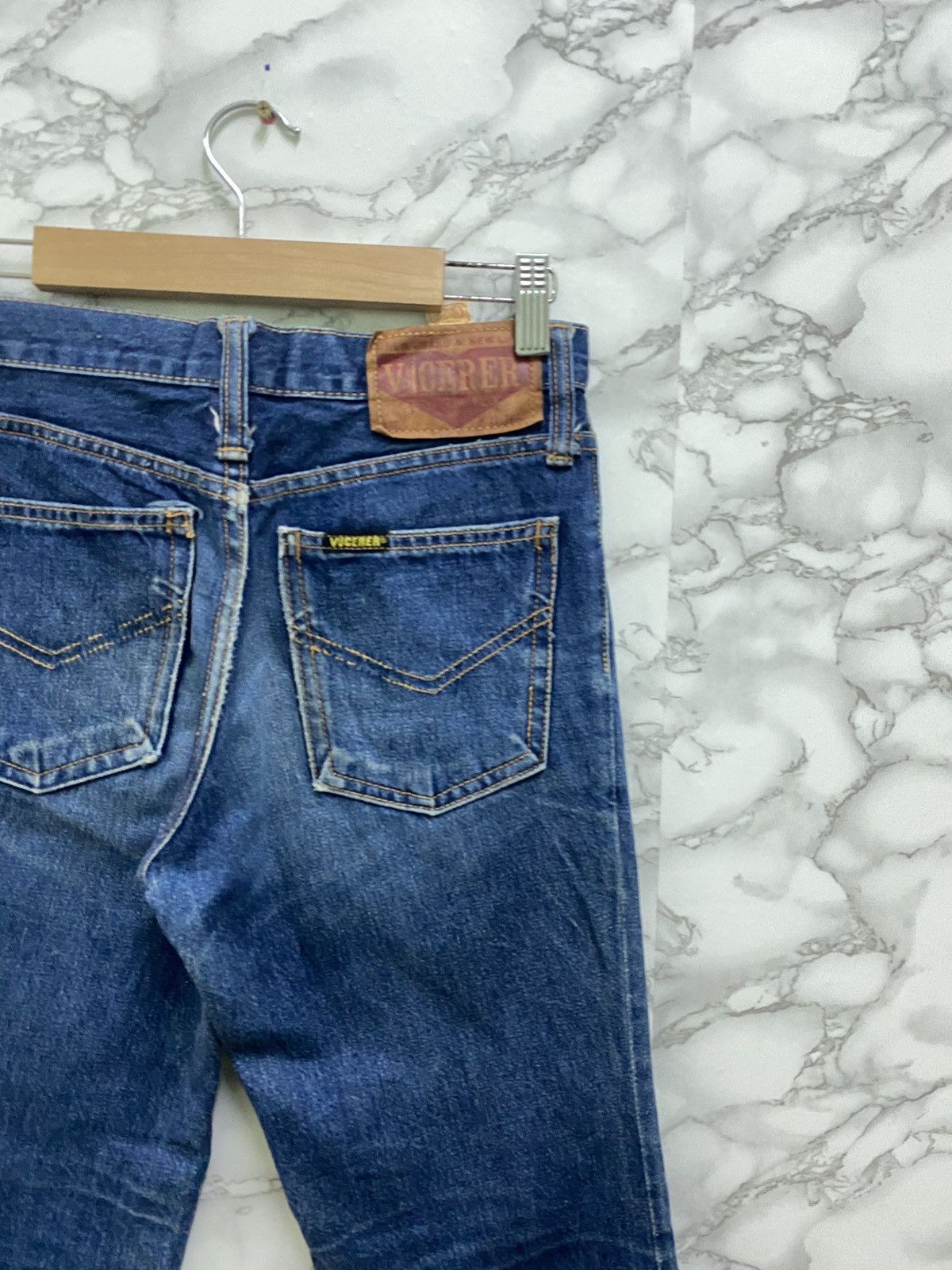 Japanese Brand VINTAGE VIGERER TALON ZIPPER WIDE LEG FLARED DENIM Size US 27 - 10 Thumbnail