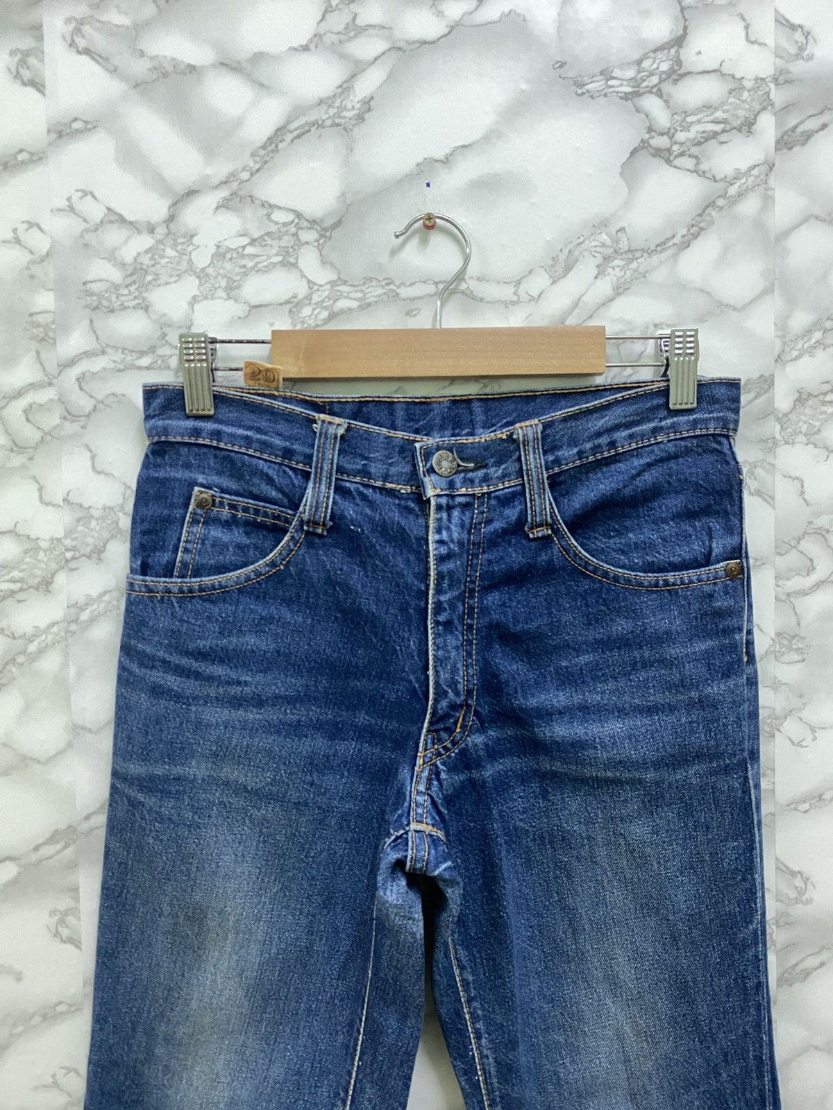 Japanese Brand VINTAGE VIGERER TALON ZIPPER WIDE LEG FLARED DENIM Size US 27 - 3 Thumbnail