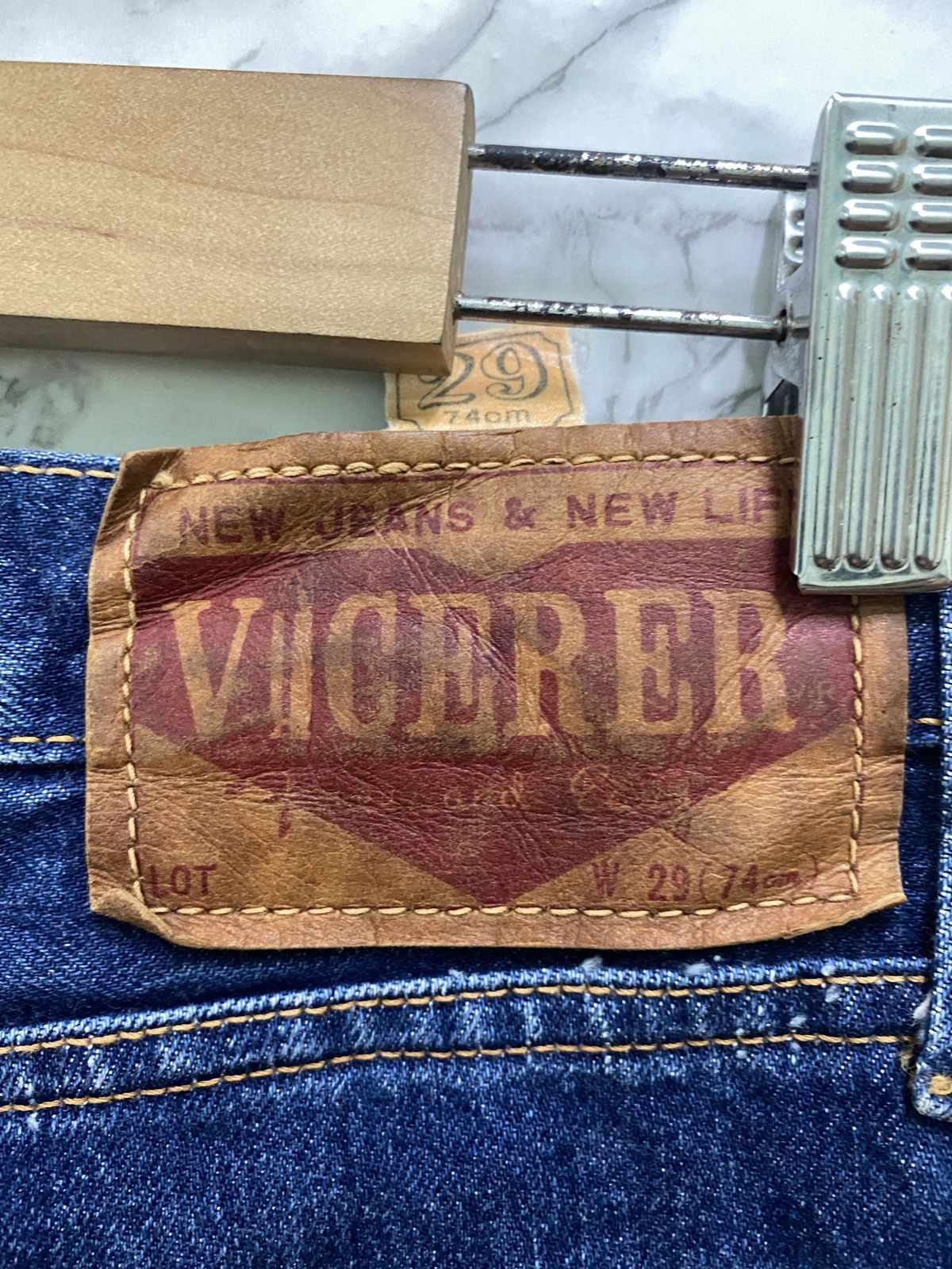 Japanese Brand VINTAGE VIGERER TALON ZIPPER WIDE LEG FLARED DENIM Size US 27 - 12 Thumbnail