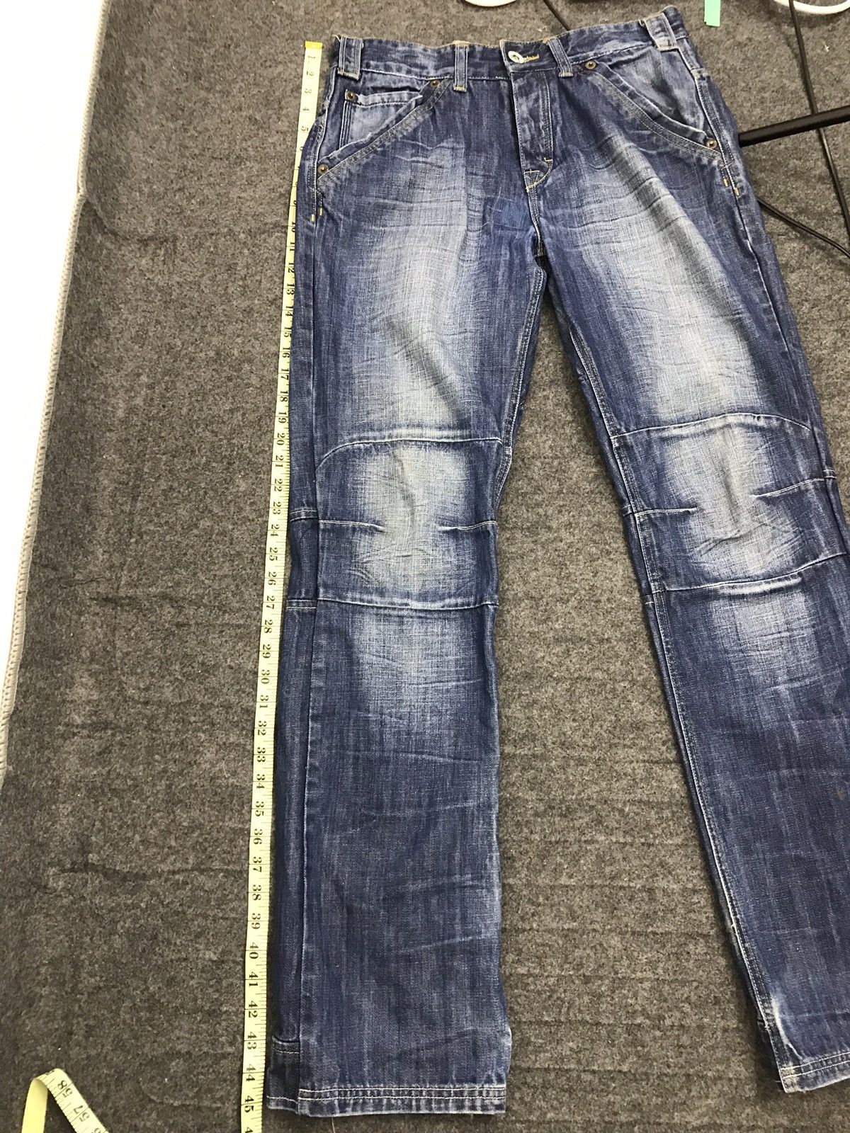 Deluxeware Deluxe Denim Company Laundry Distressed Jeans Bikers Style Size US 32 / EU 48 - 7 Thumbnail