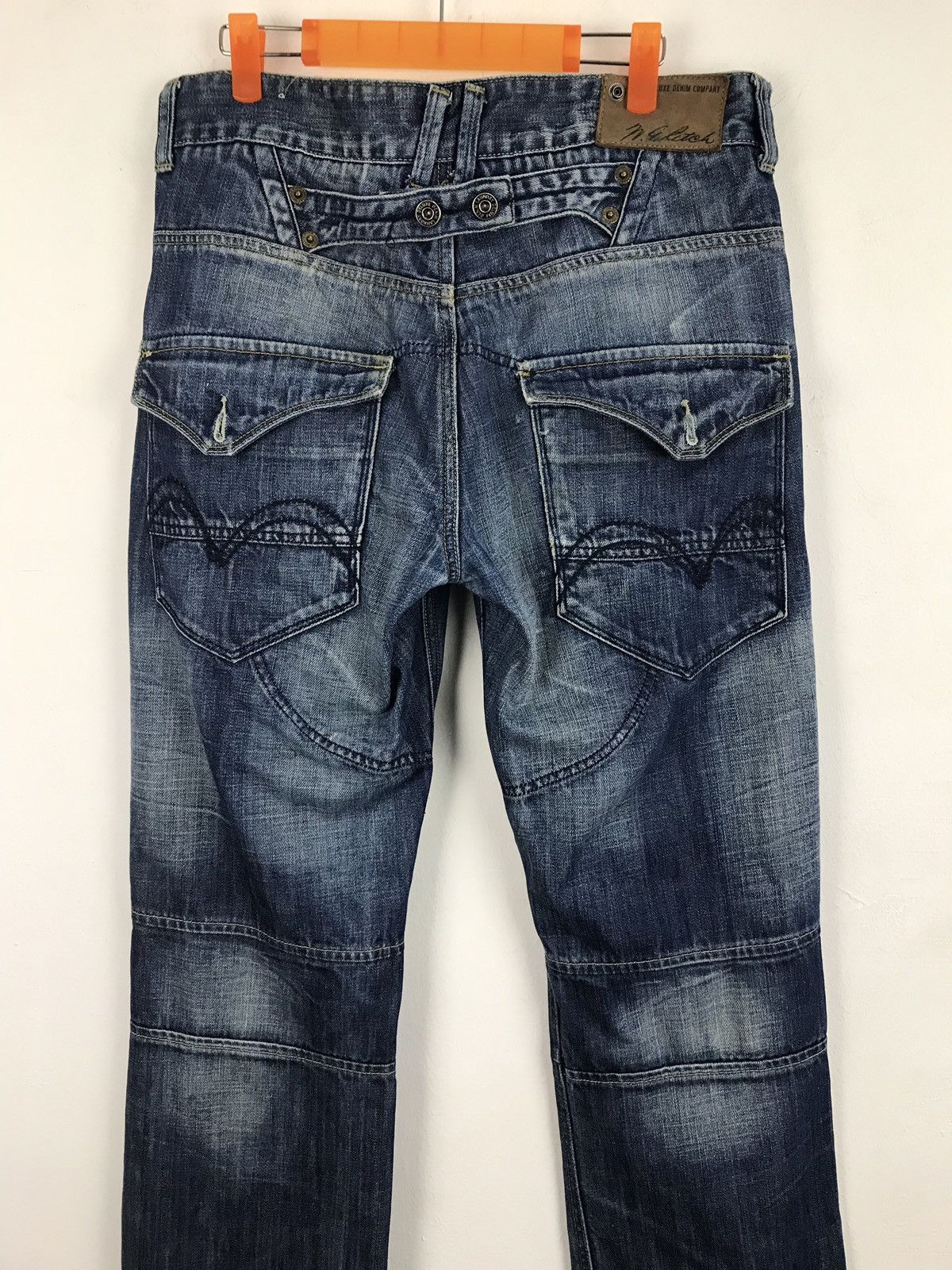 Deluxe Denim Company Laundry Distressed Jeans Bikers Style