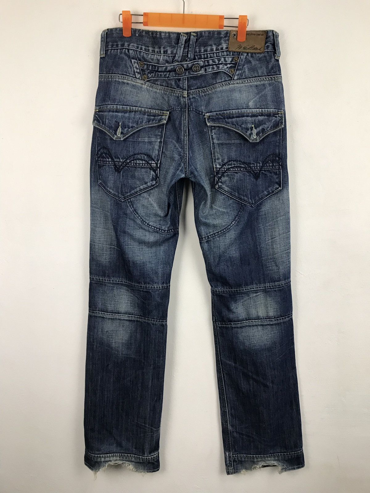 Deluxeware Deluxe Denim Company Laundry Distressed Jeans Bikers Style Size US 32 / EU 48 - 4 Thumbnail