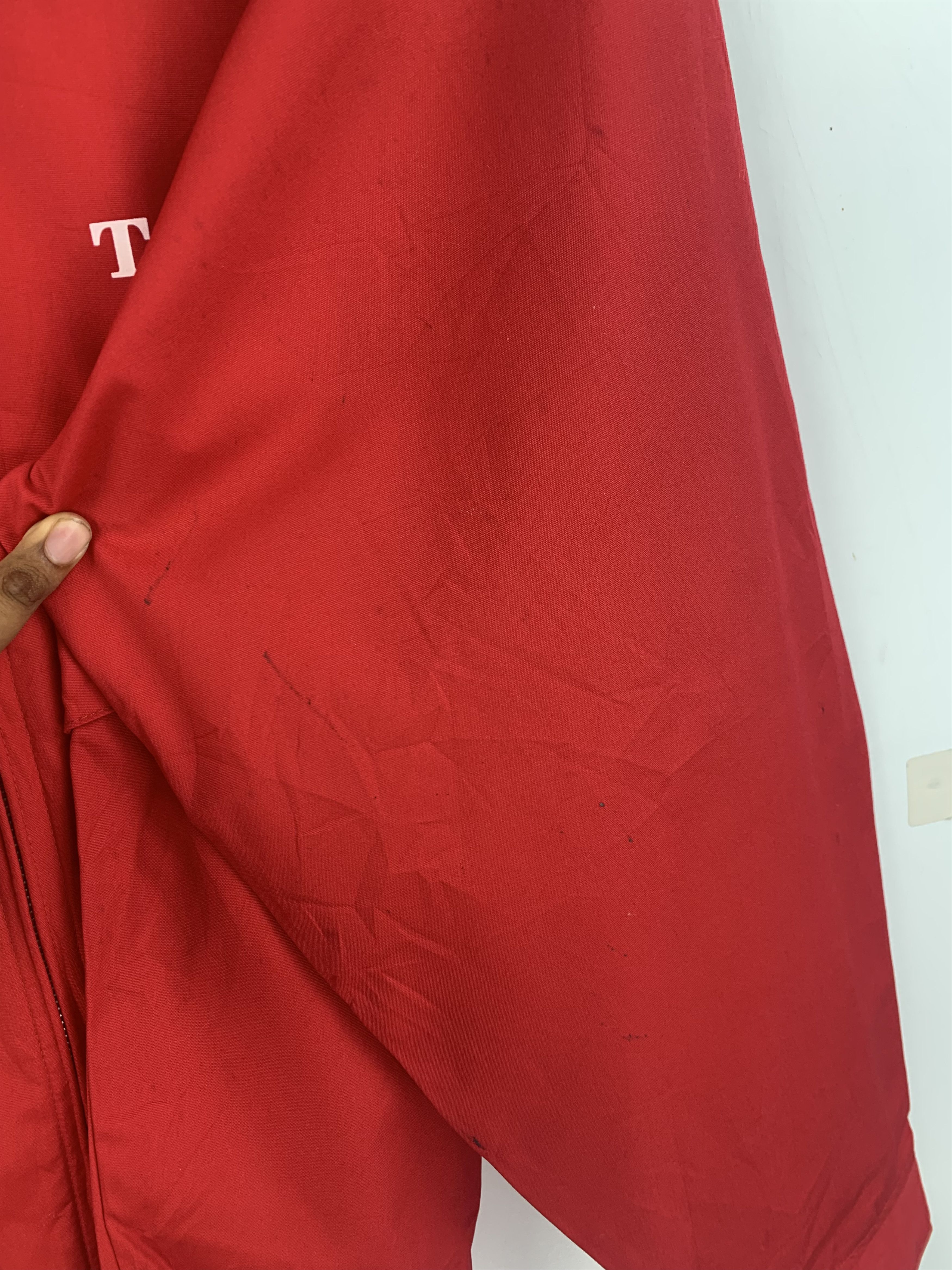 Japanese Brand Vintage Red Japanese Windbreaker / Light Zip Jacket Size US L / EU 52-54 / 3 - 9 Thumbnail