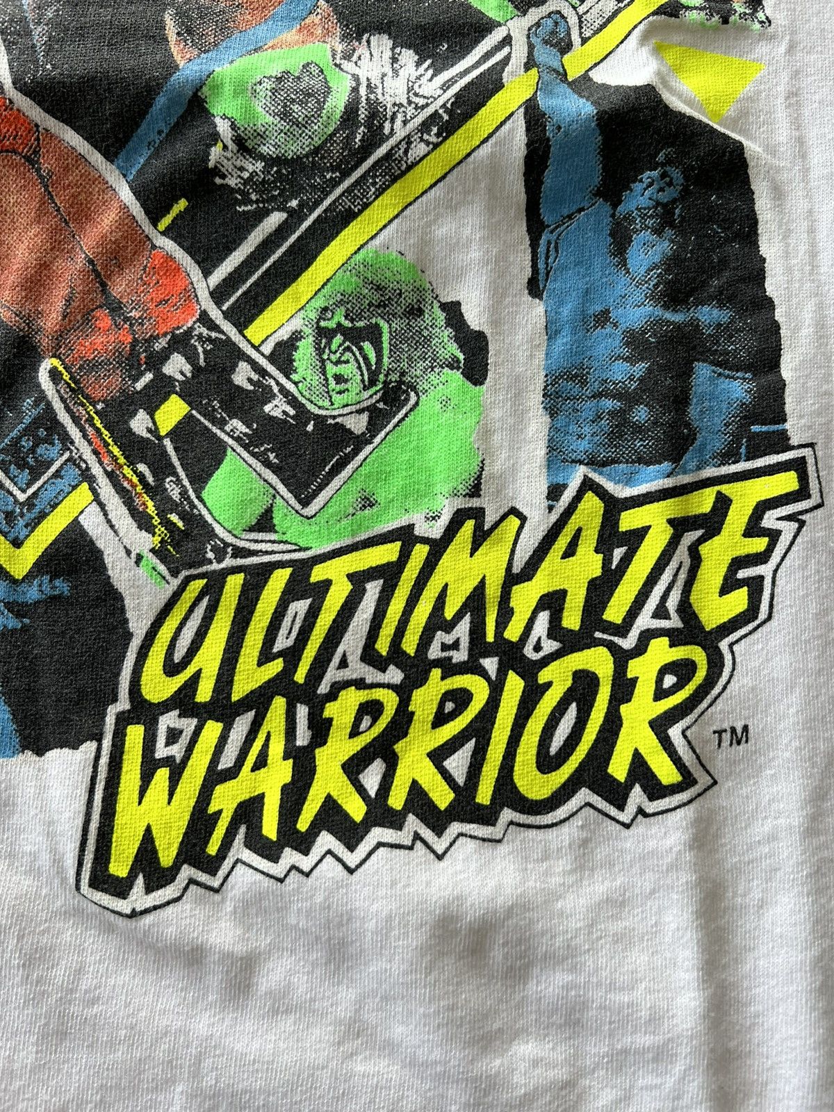 Vintage Vintage 1991 Ultimate Warrior WWF WWE White Tee (Stone Cold) Size US L / EU 52-54 / 3 - 7 Thumbnail