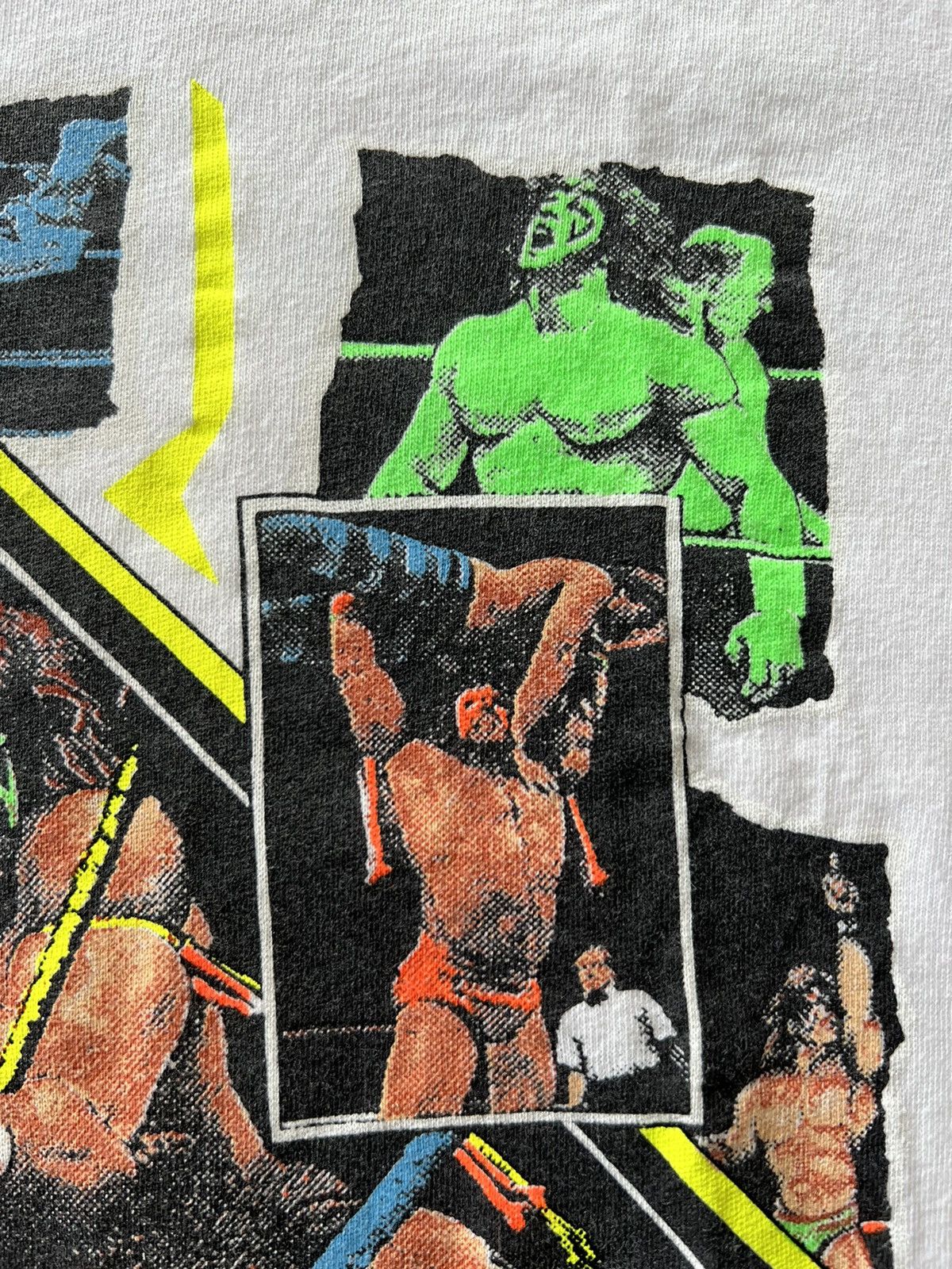 Vintage Vintage 1991 Ultimate Warrior WWF WWE White Tee (Stone Cold) Size US L / EU 52-54 / 3 - 6 Thumbnail