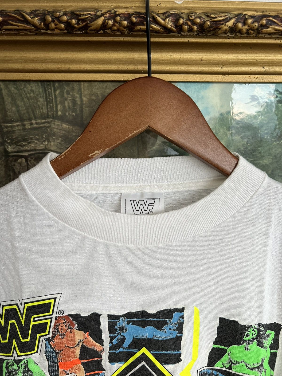 Vintage Vintage 1991 Ultimate Warrior WWF WWE White Tee (Stone Cold) Size US L / EU 52-54 / 3 - 12 Thumbnail